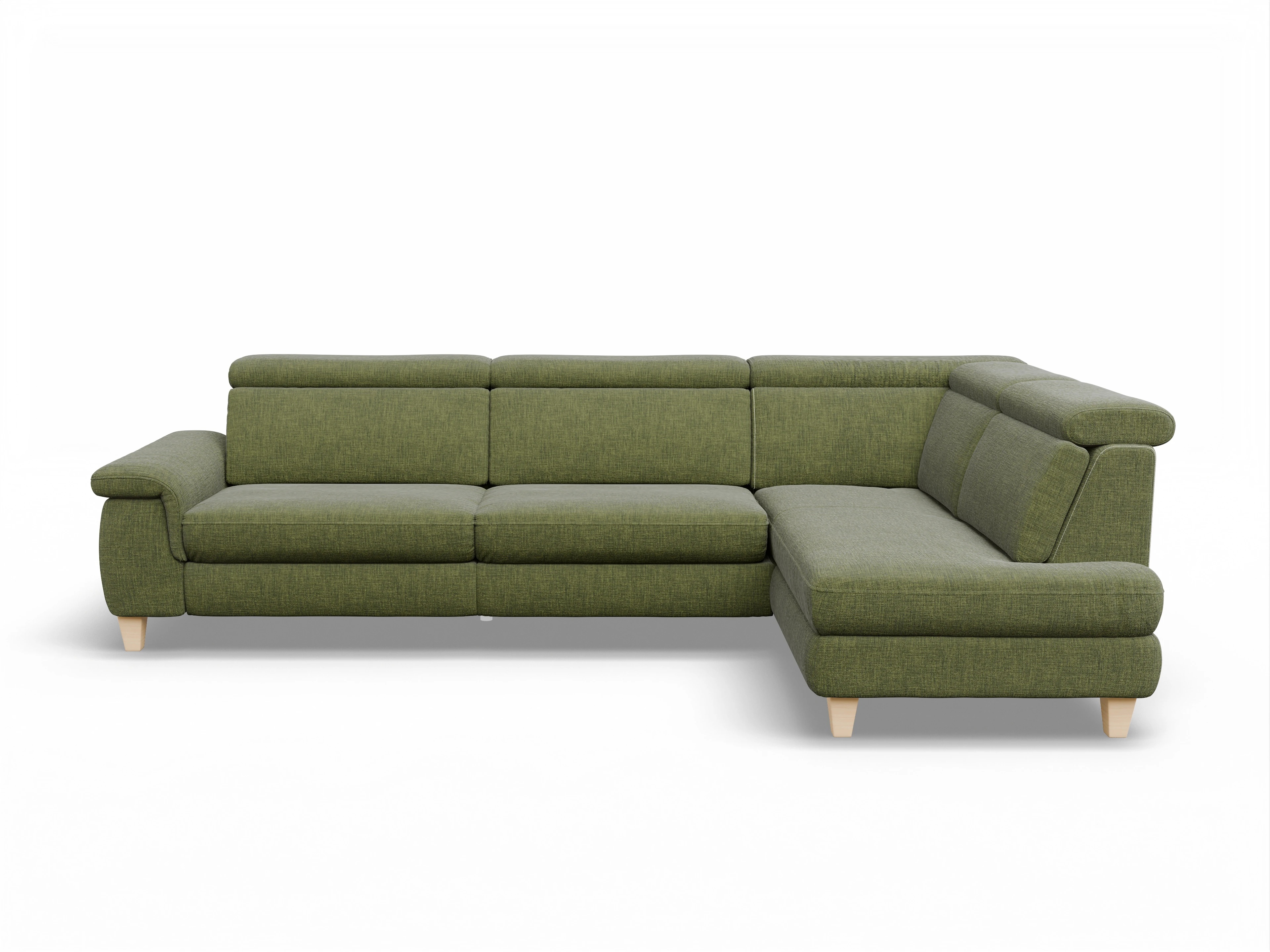 München KO Large R Ansicht des Produktes München Ecksofa rechts Abschluss offen in Stoff Grün