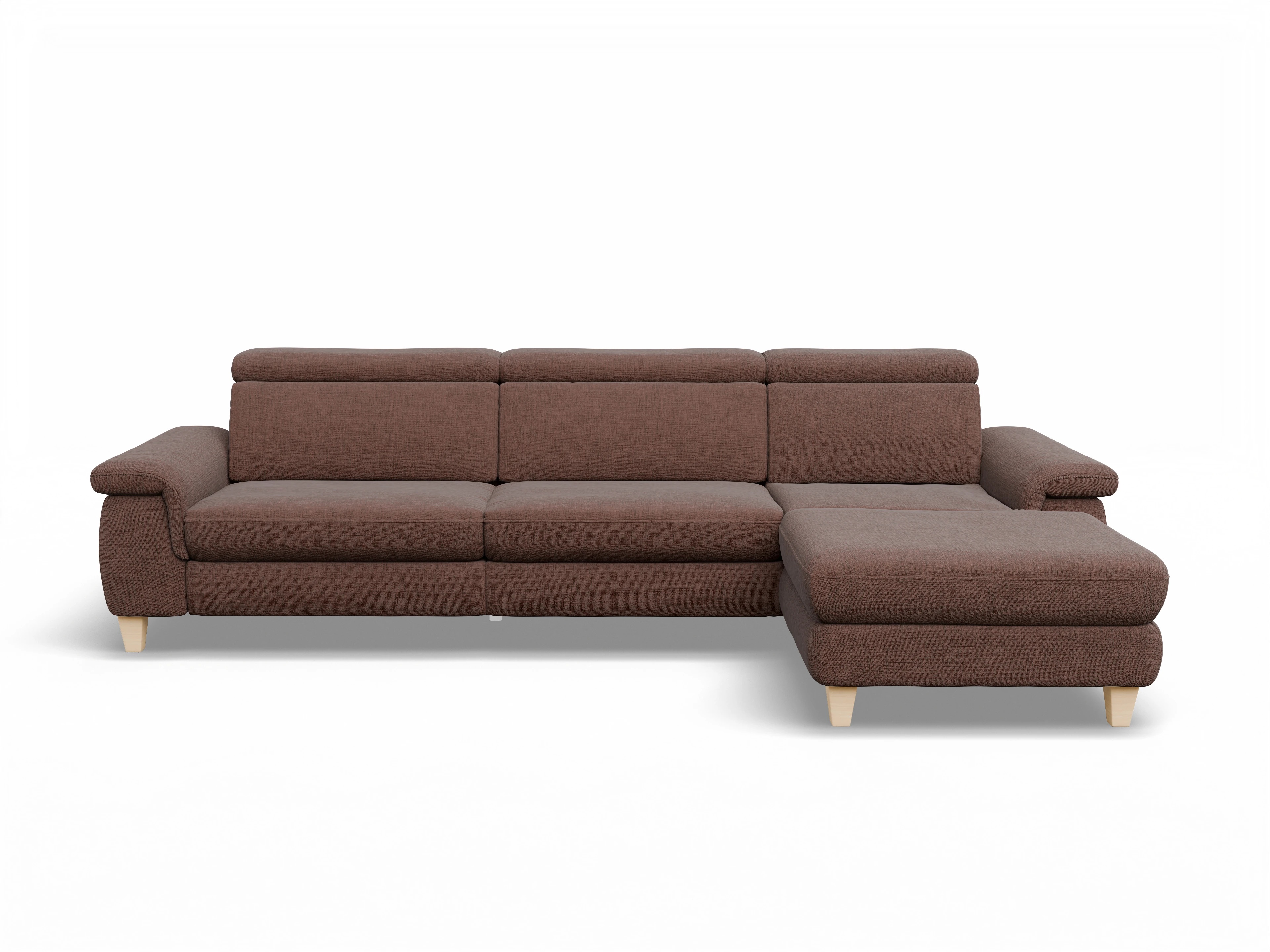 München LO Large R Ansicht des Produktes München Ecksofa rechts Abschluss offen in Stoff Orange