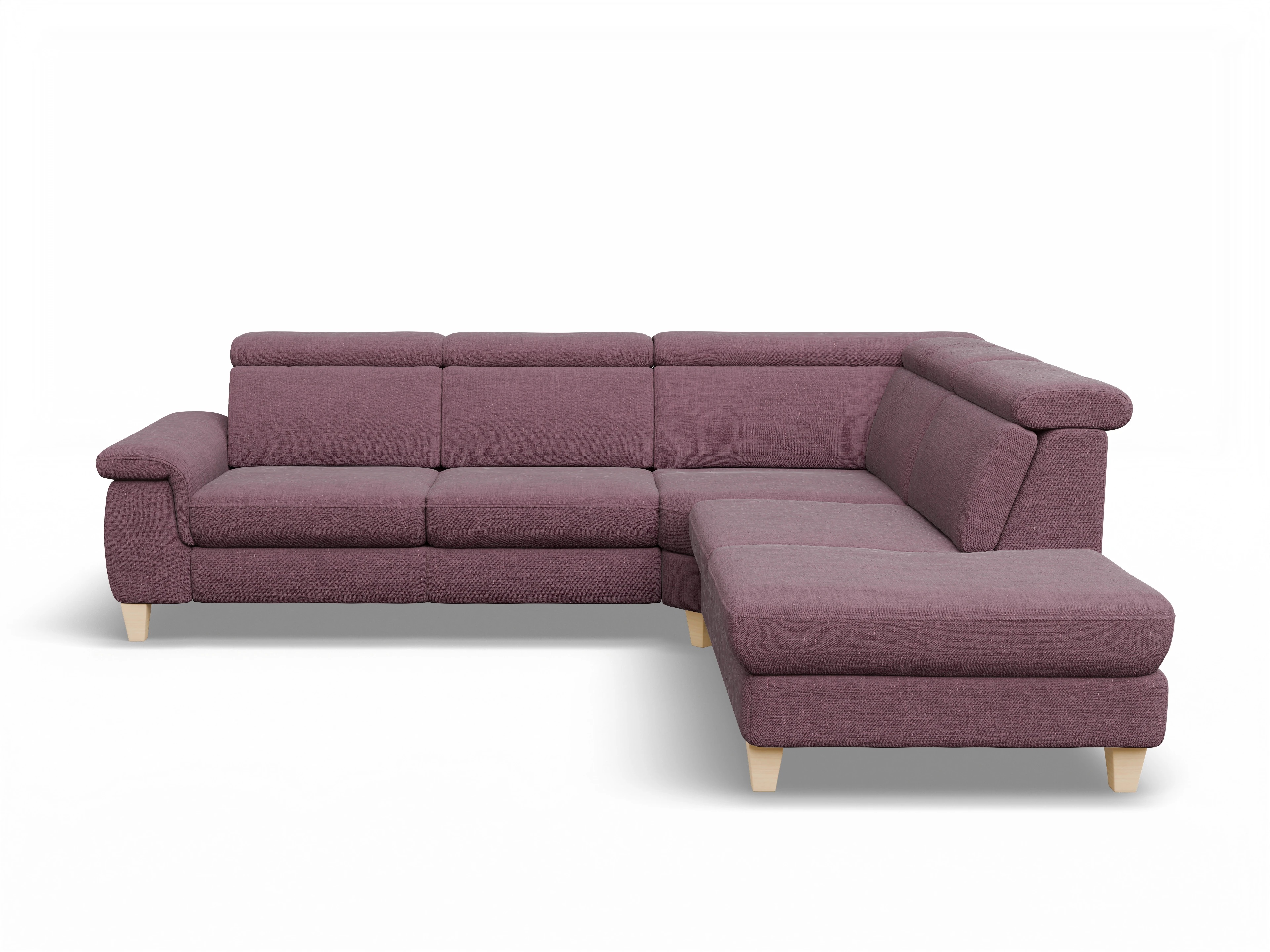München 1Aho WE Small R Ansicht des Produktes München Ecksofa rechts Abschluss offen in Stoff Rot