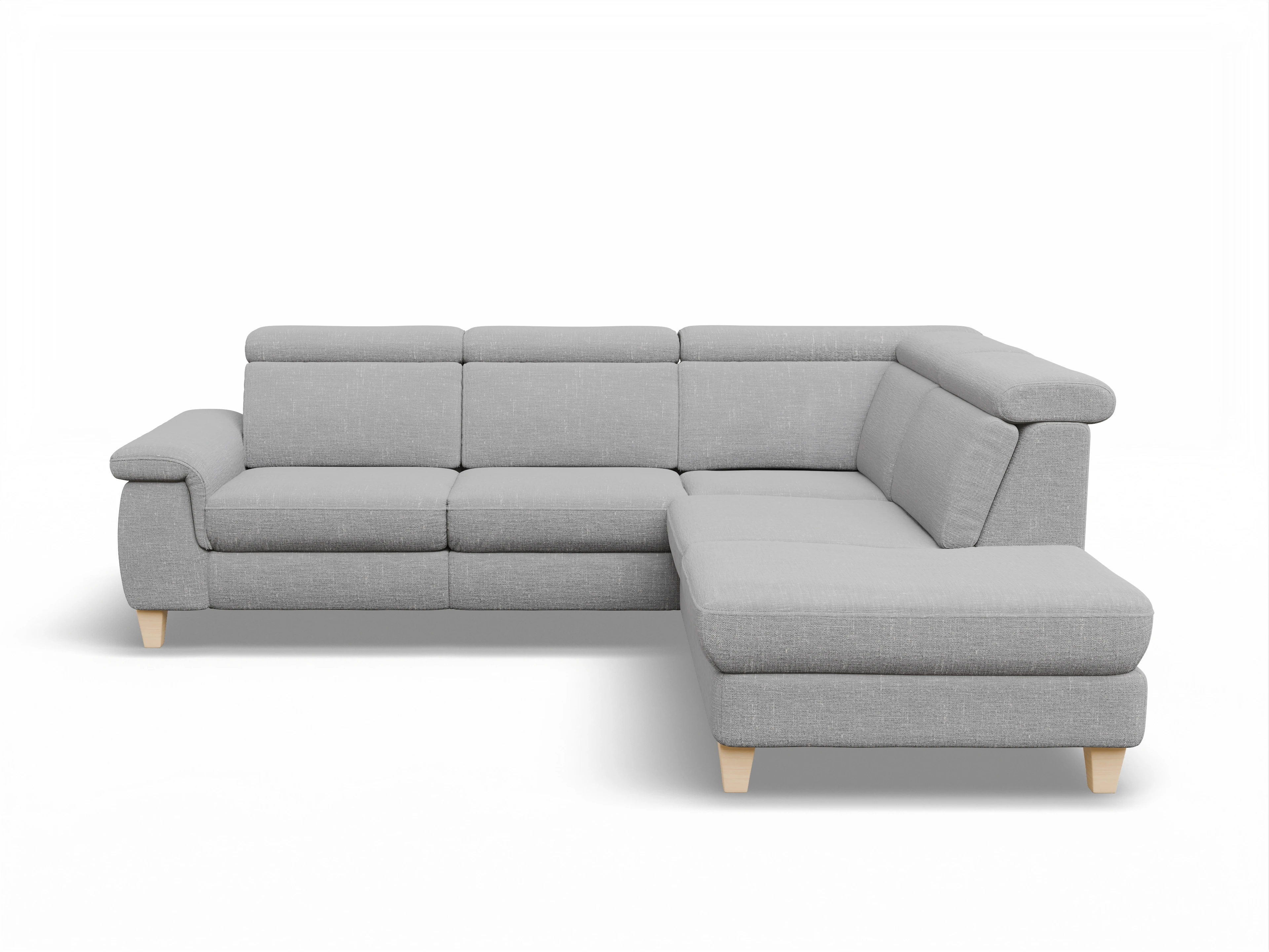 München 1AH WEkl Medium R Ansicht des Produktes München Ecksofa rechts Abschluss offen in Stoff Grau
