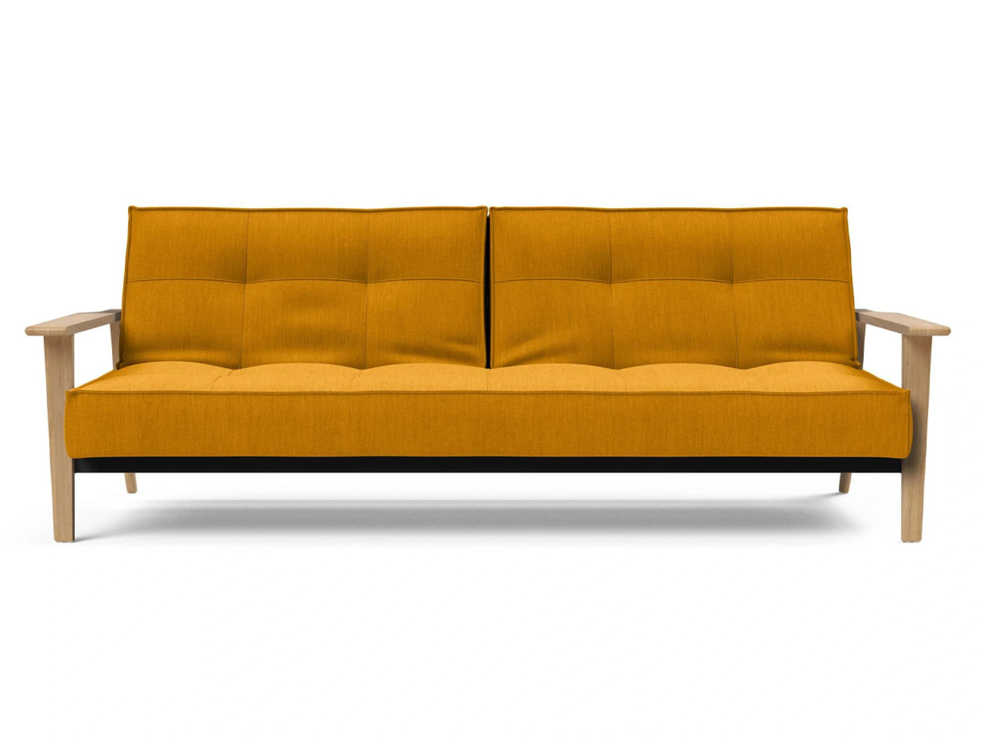 Ansicht des Produktes Splitback Schlafsofa Querschläfer in Stoff Gelb