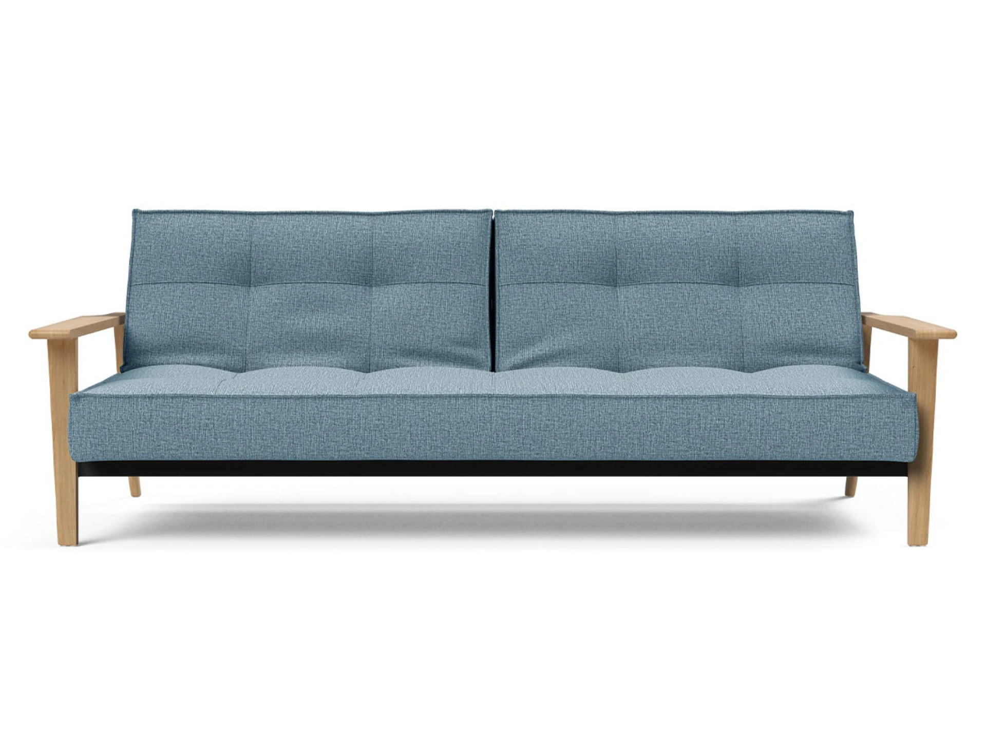 Ansicht des Produktes Splitback Schlafsofa Querschläfer in Stoff Blau