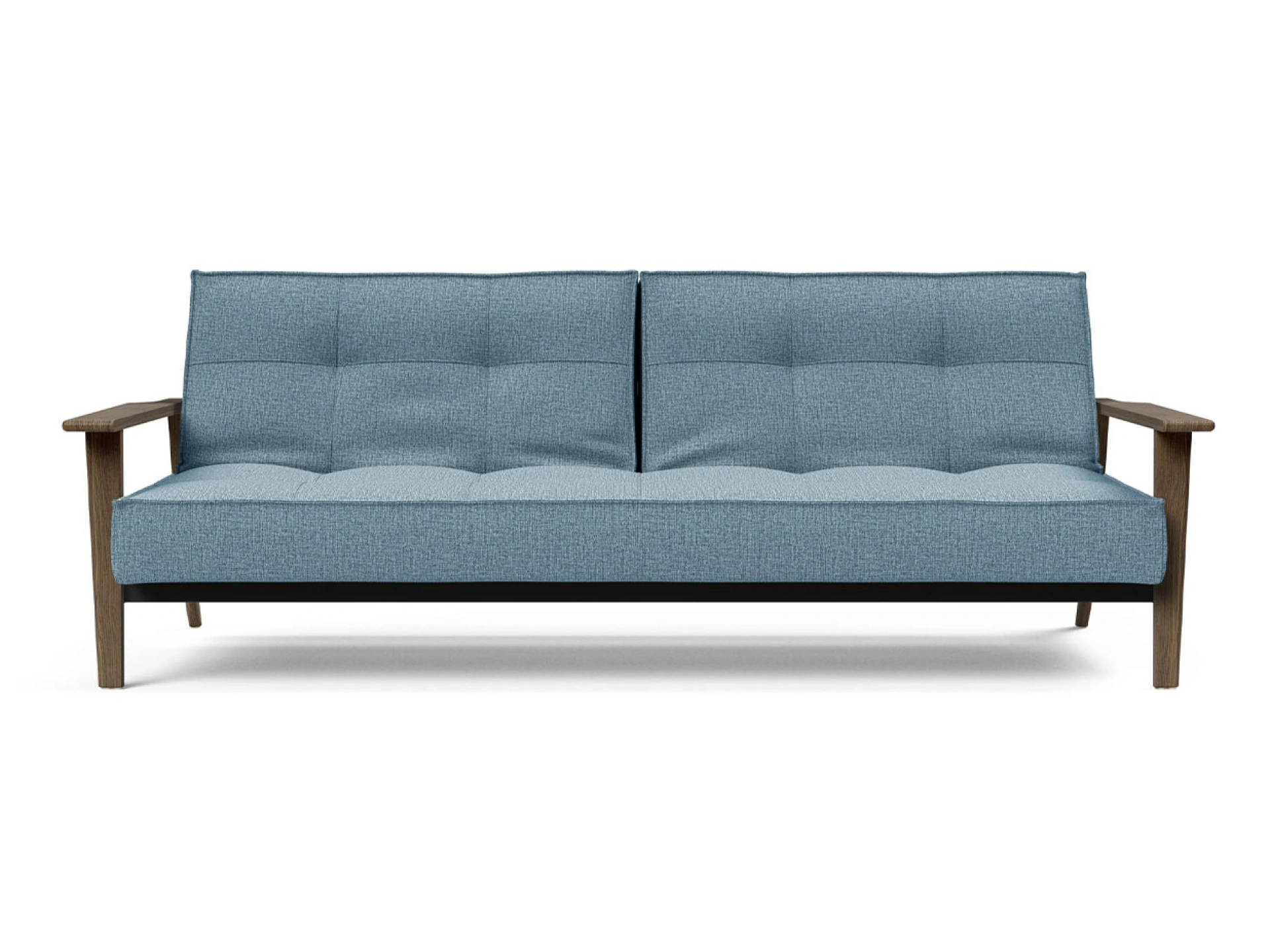 Ansicht des Produktes Splitback Schlafsofa Querschläfer in Stoff Blau
