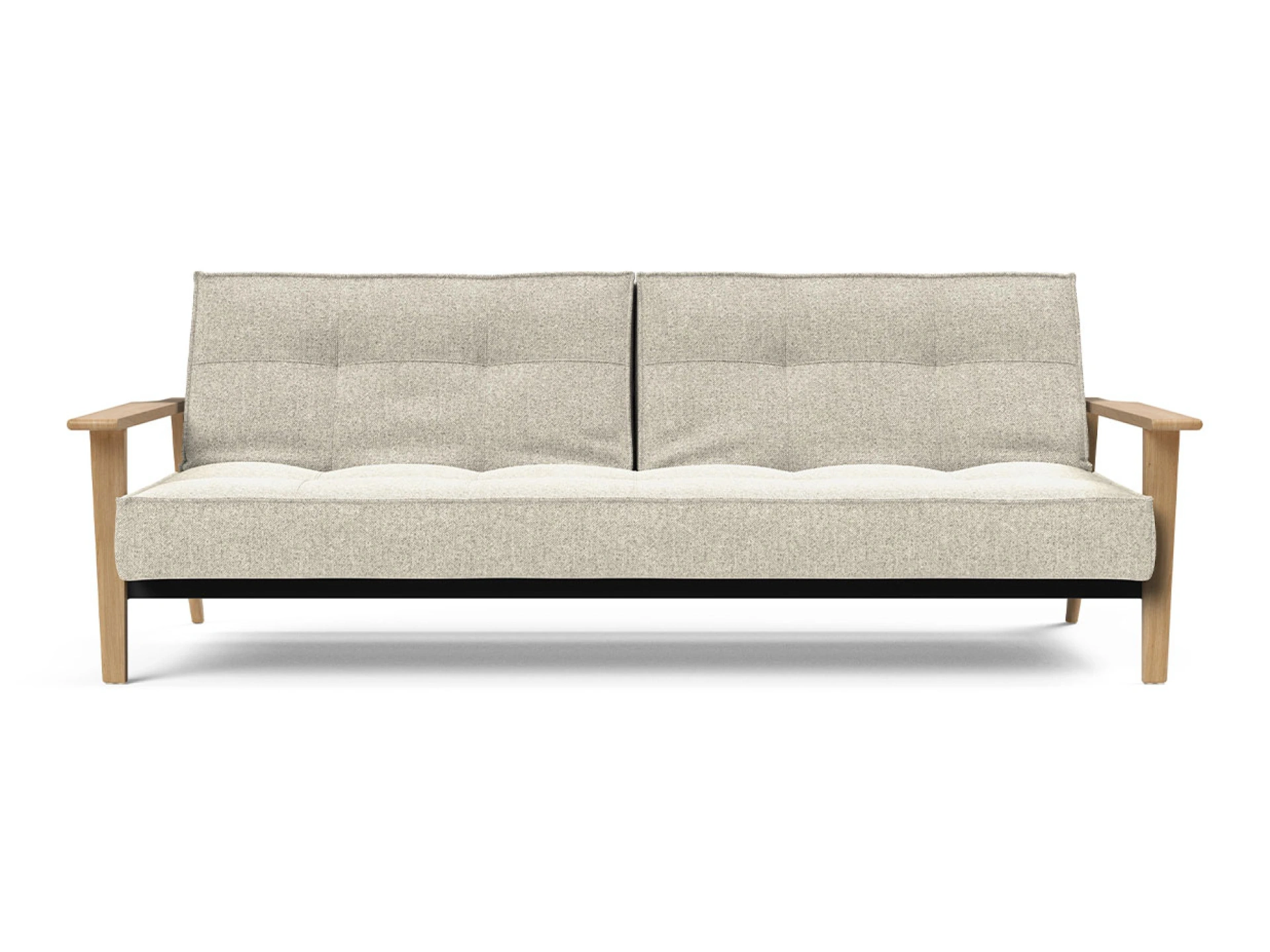 Ansicht des Produktes Splitback Schlafsofa Querschläfer in Stoff Beige