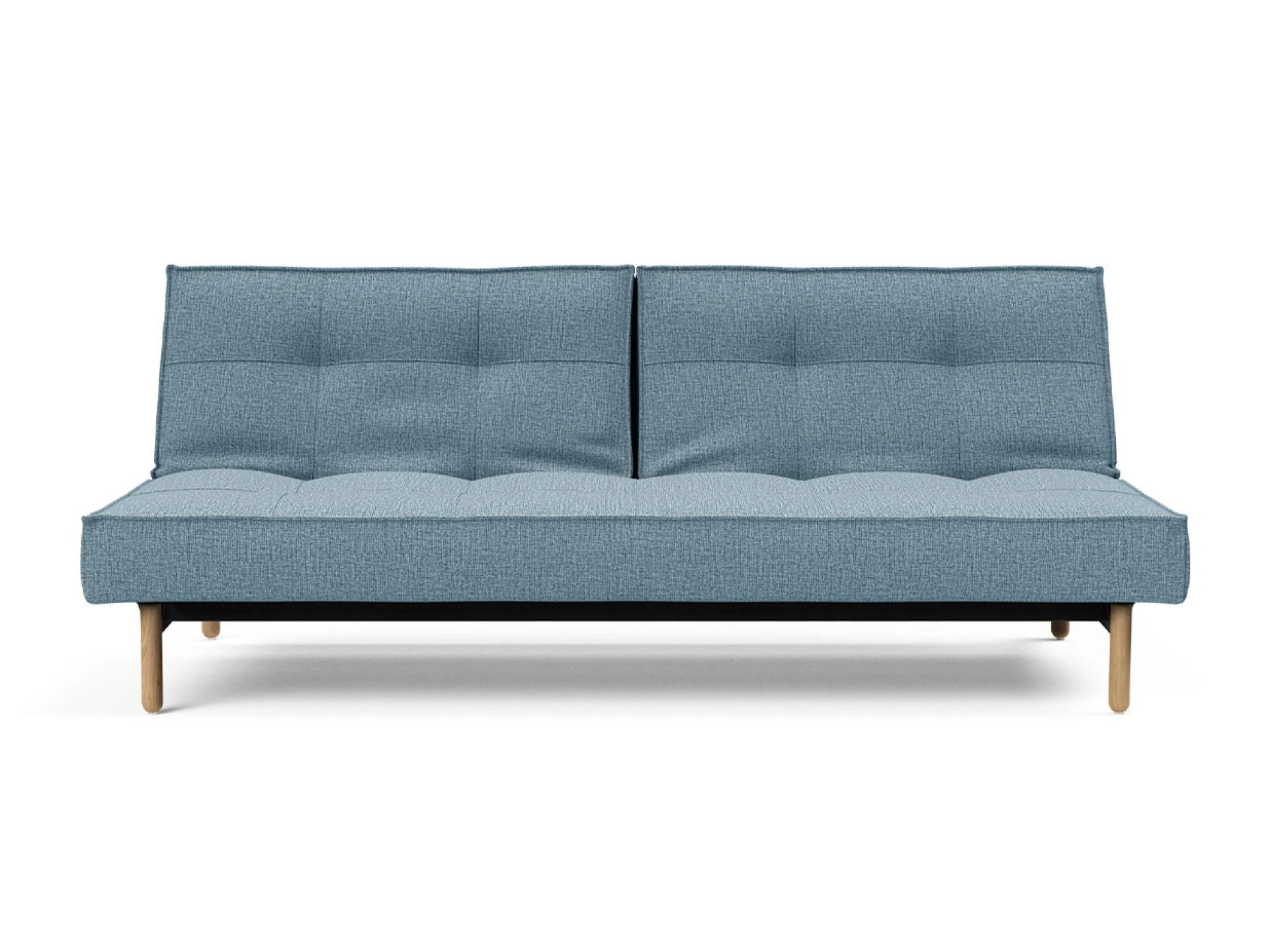 Ansicht des Produktes Splitback Schlafsofa Querschläfer in Stoff Blau