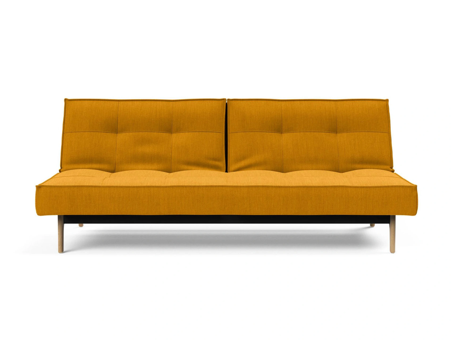 Ansicht des Produktes Splitback Schlafsofa Querschläfer in Stoff Gelb