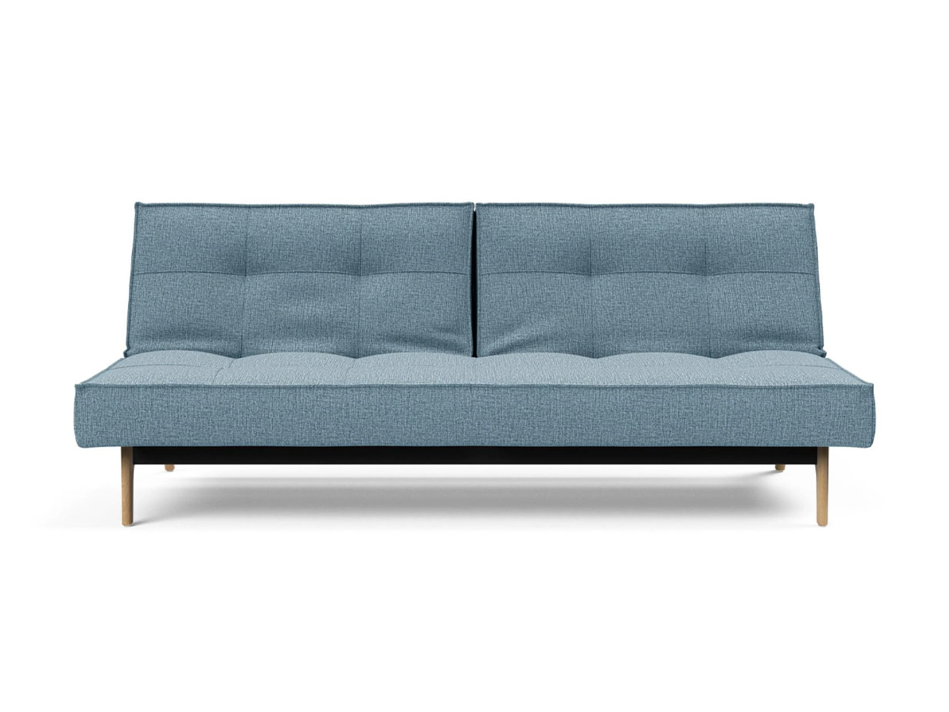 Ansicht des Produktes Splitback Schlafsofa Querschläfer in Stoff Blau