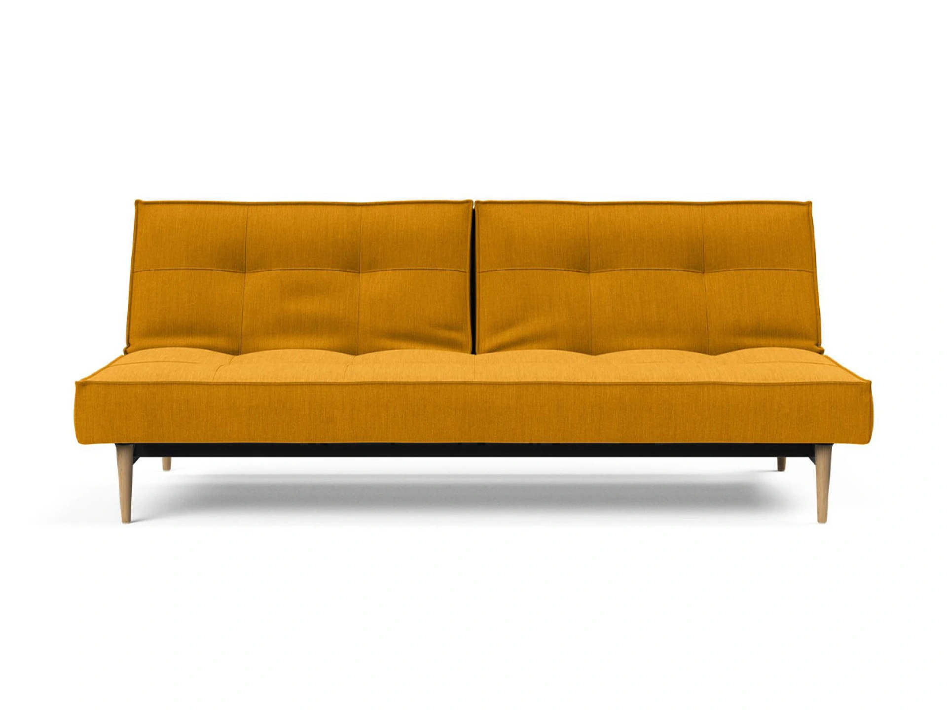 Ansicht des Produktes Splitback Schlafsofa Querschläfer in Stoff Gelb