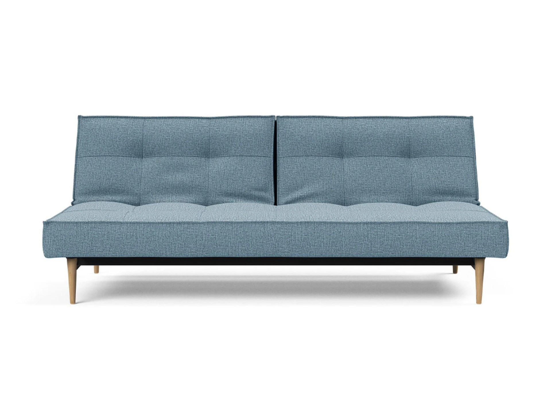 Ansicht des Produktes Splitback Schlafsofa Querschläfer in Stoff Blau