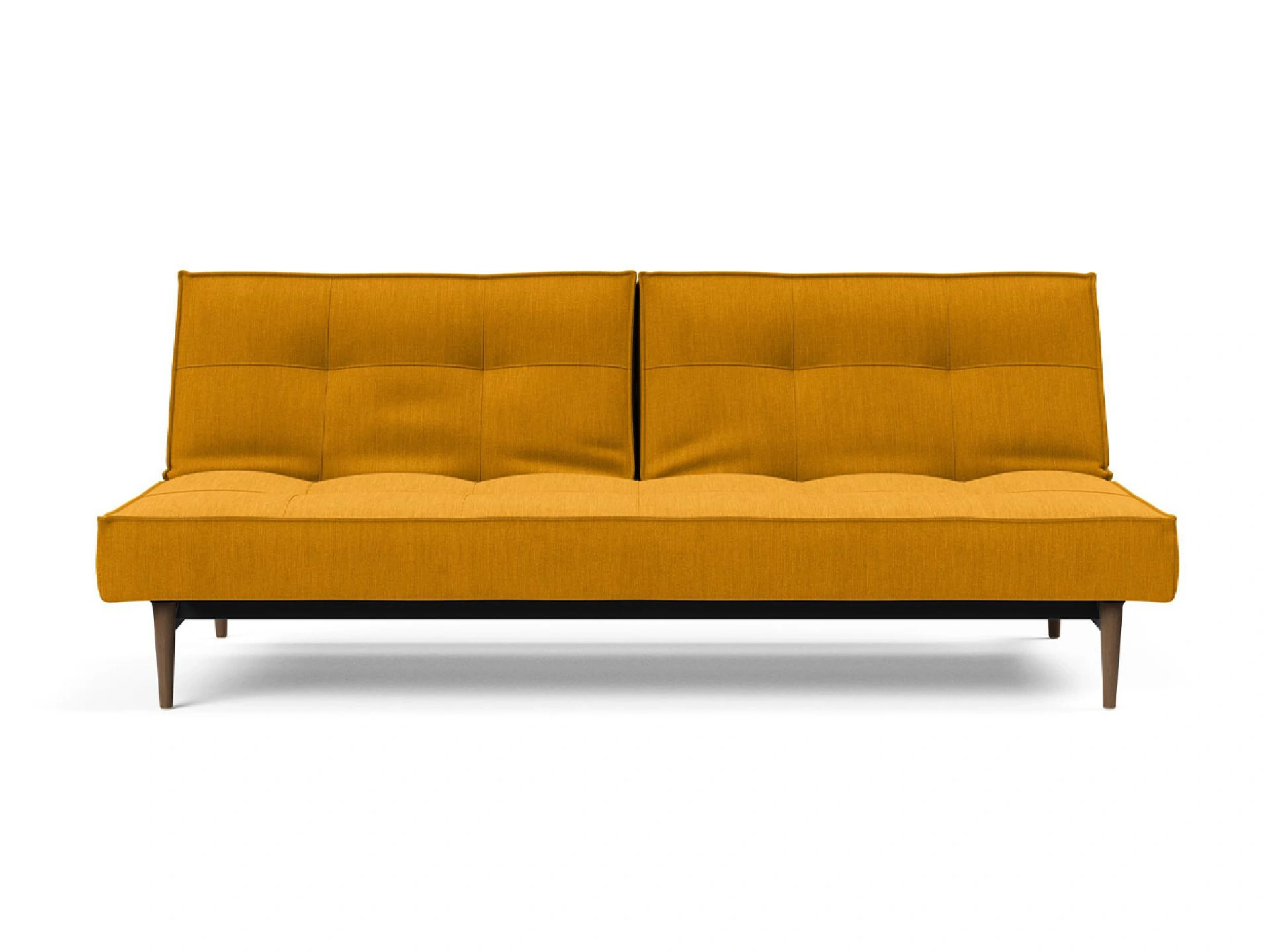 Ansicht des Produktes Splitback Schlafsofa Querschläfer in Stoff Gelb