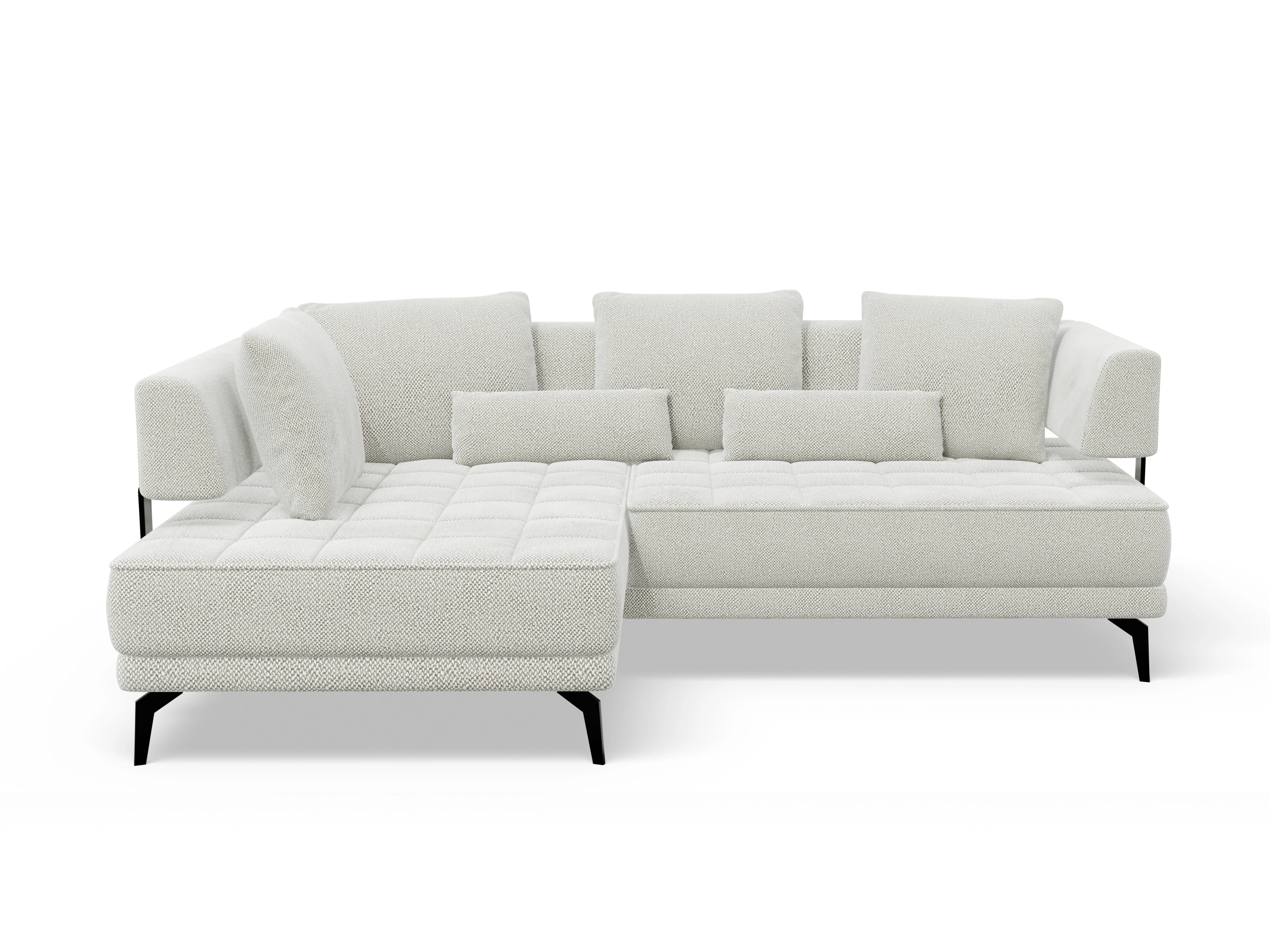 Genua Um Small L ohne Funktion Ansicht des Produktes Genua Ecksofa links Abschluss offen in Stoff Beige