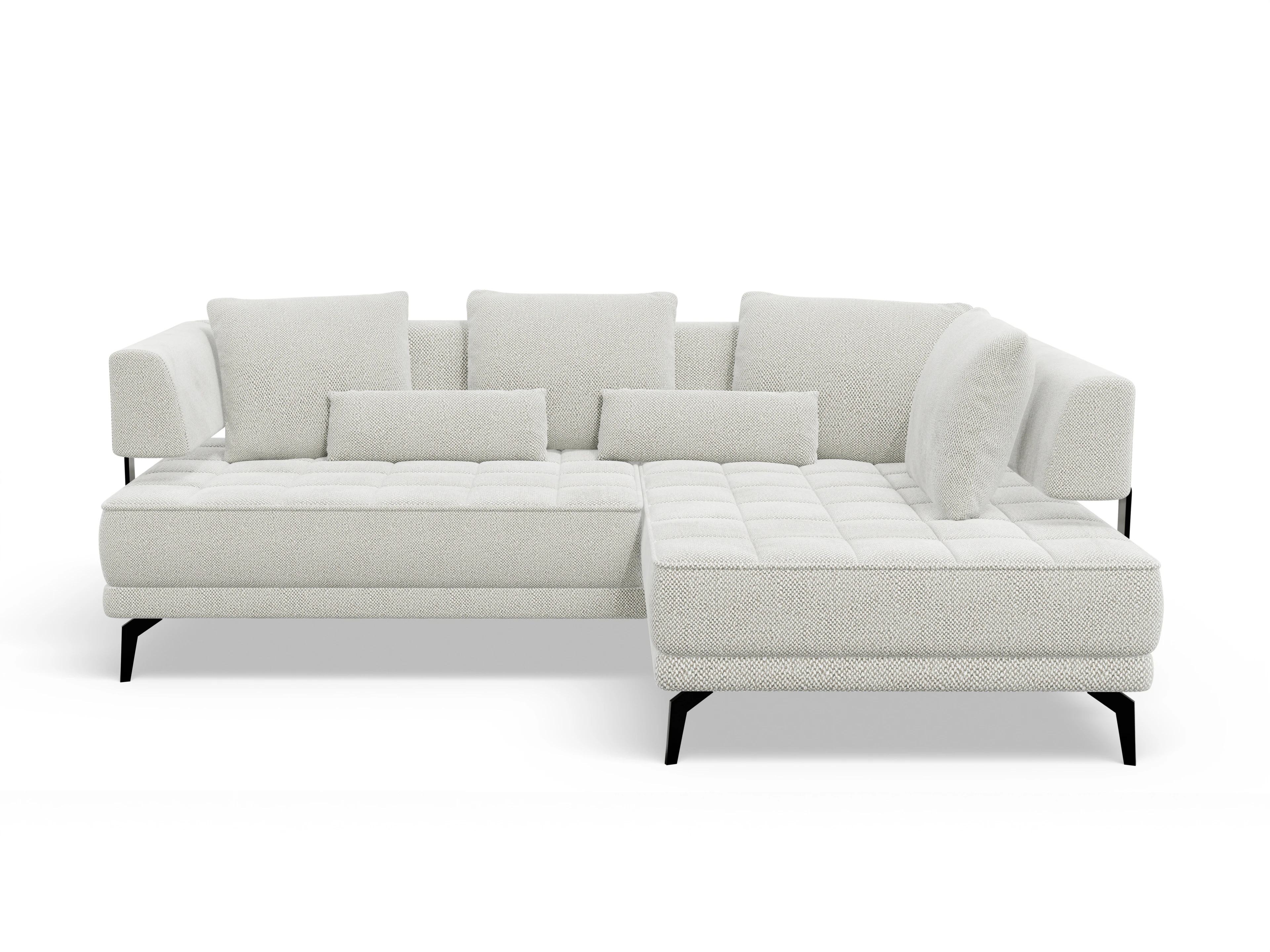 Genua Um Small R ohne Funktion Ansicht des Produktes Genua Ecksofa links Abschluss offen in Stoff Beige