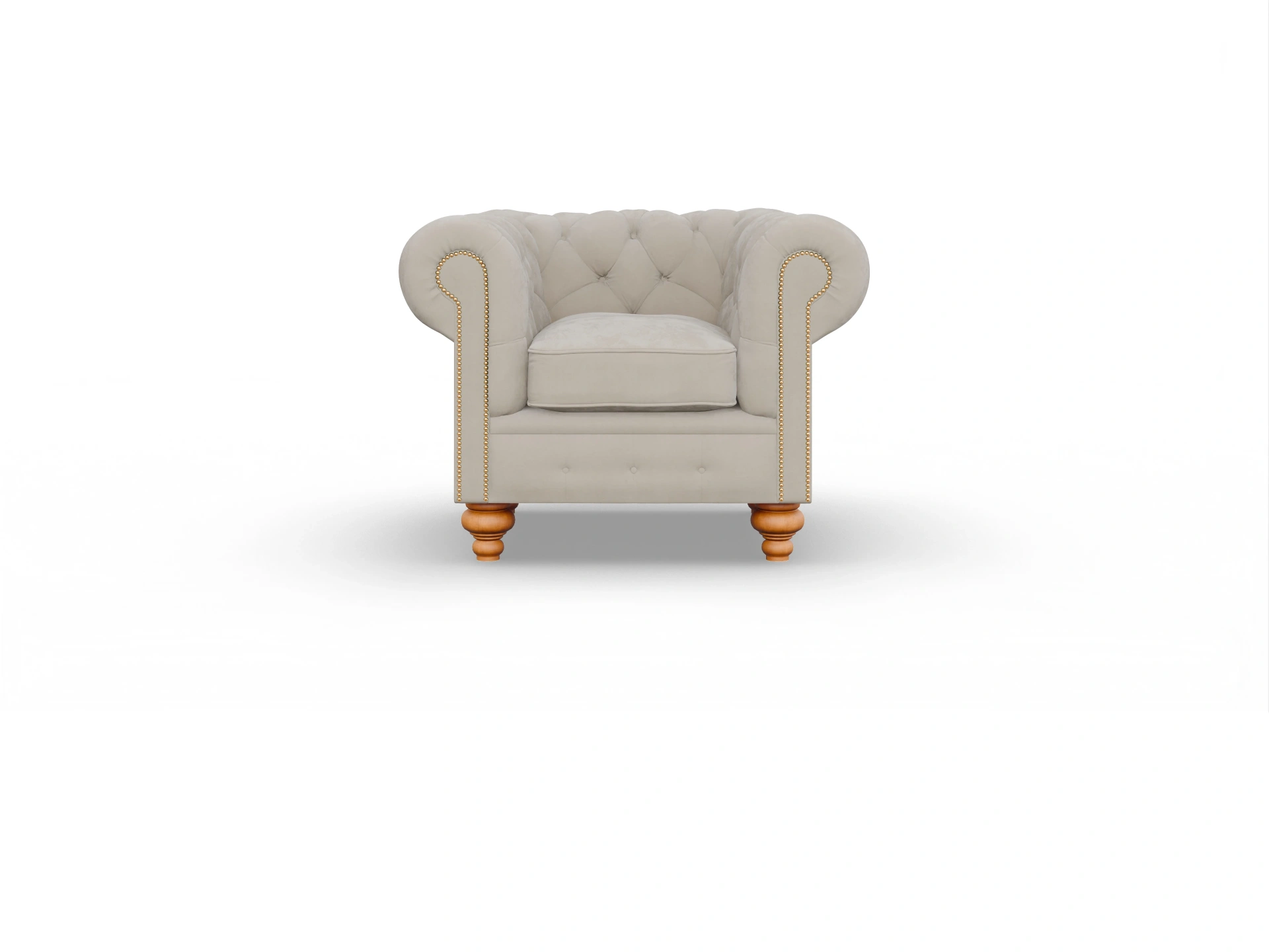 Ansicht des Produktes Trafalgar Chesterfield Sessel in Stoff Beige