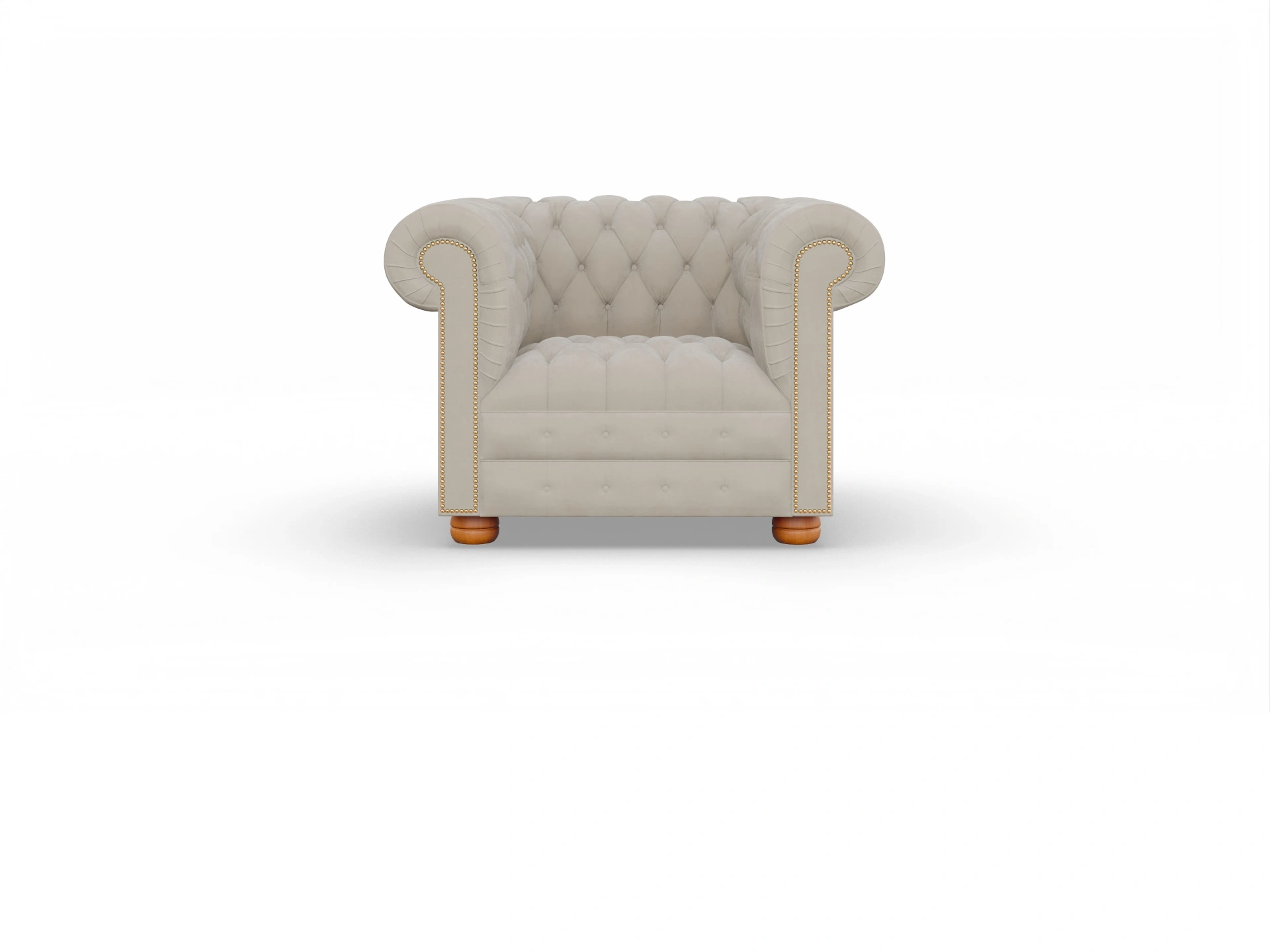 Ansicht des Produktes Osmond Chesterfield Sessel in Stoff Beige