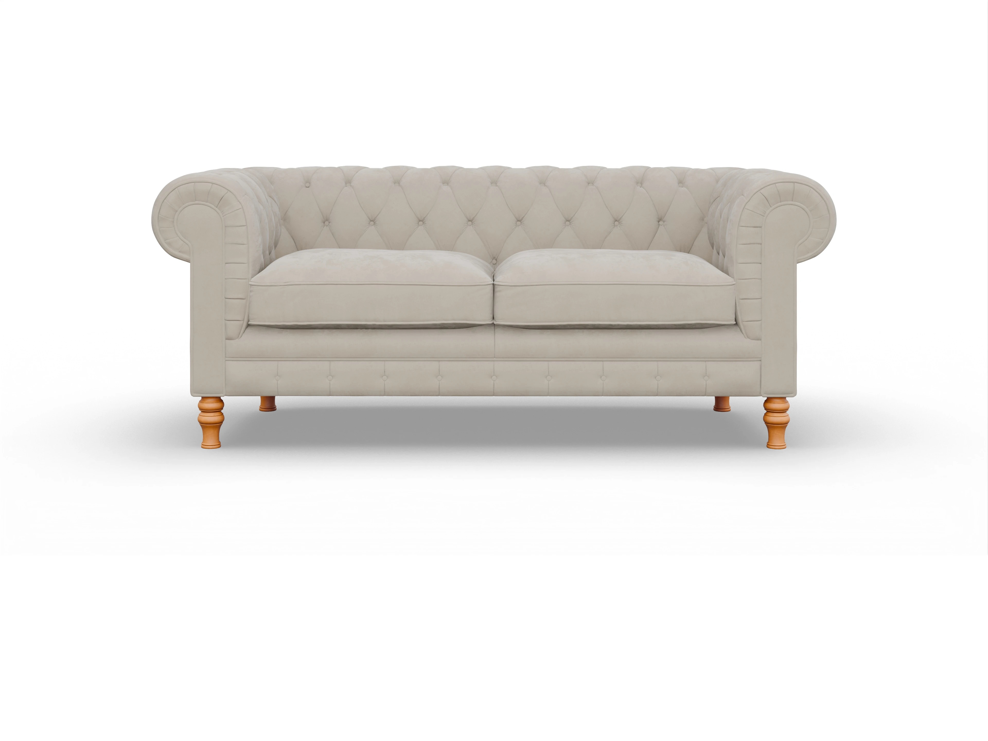 Chesterfield Countess 2-Sitzer Ansicht des Produktes Countess 2-Sitzer Sofa in Stoff Beige