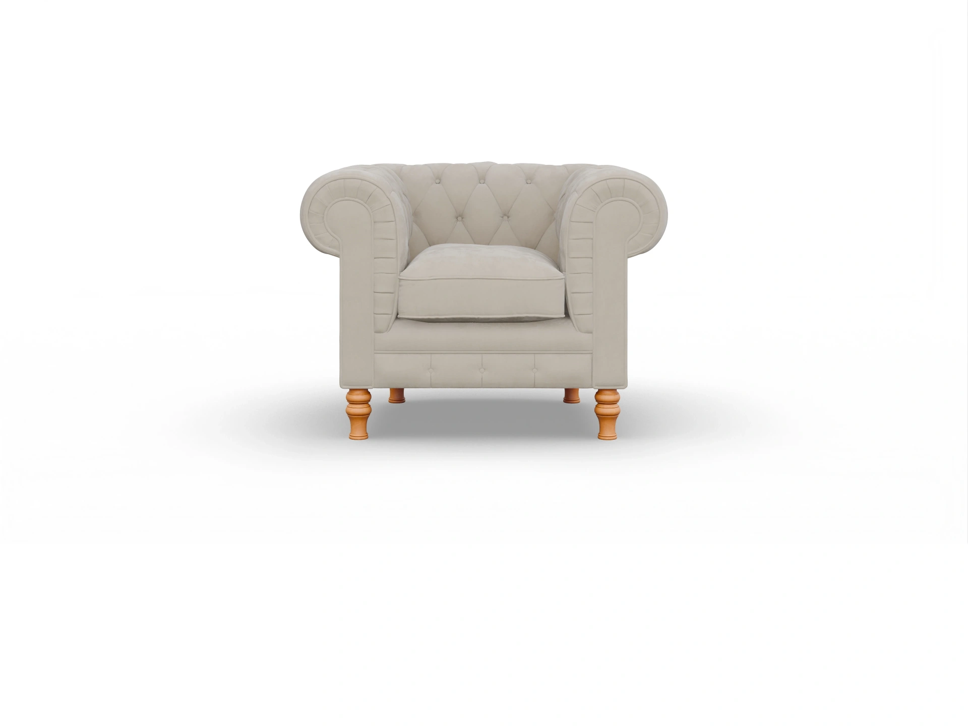 Ansicht des Produktes Countess Chesterfield Sessel in Stoff Beige