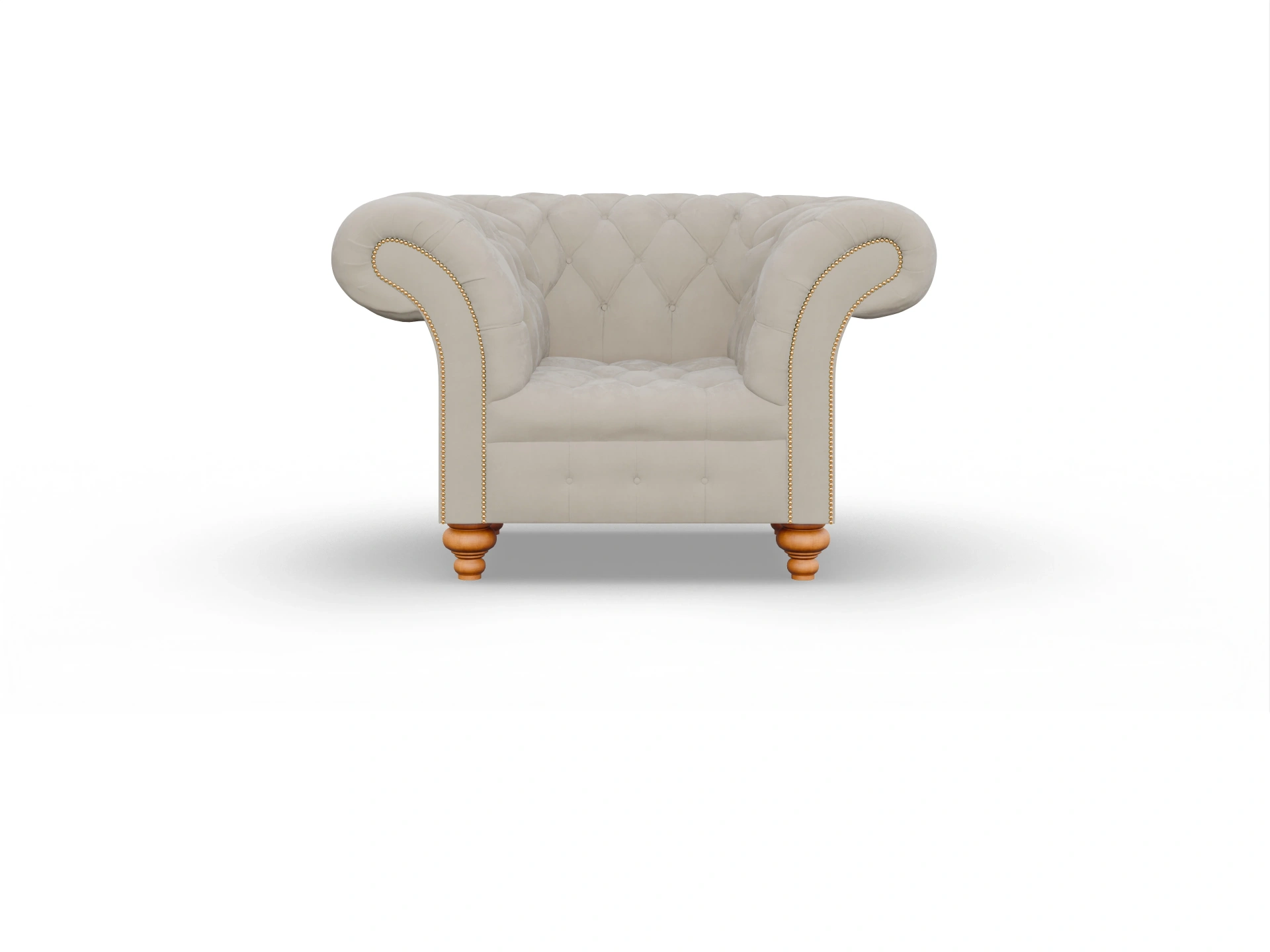 Ansicht des Produktes Mayfair Chesterfield Sessel in Stoff Beige