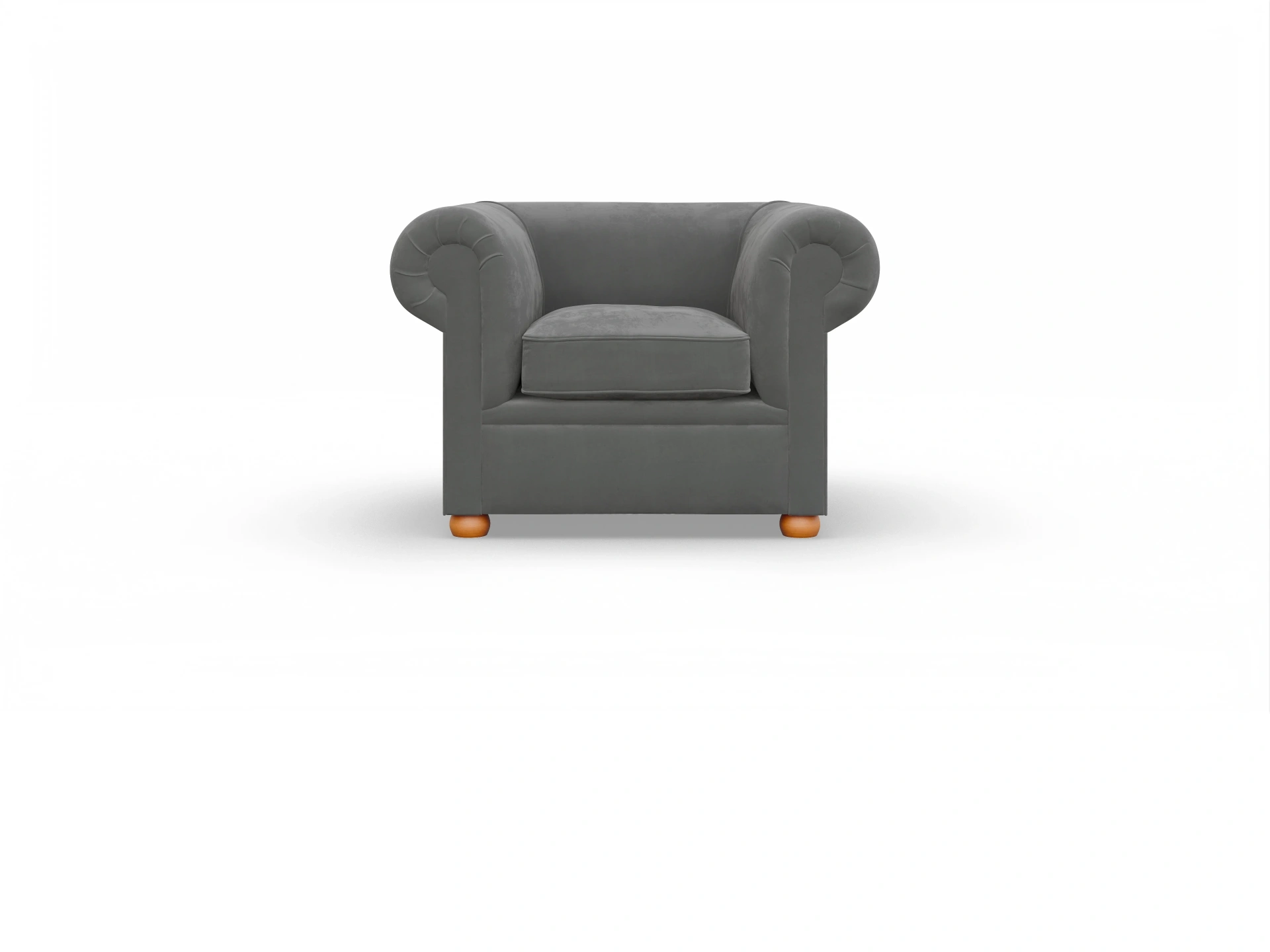 Ansicht des Produktes Brendon Chesterfield Sessel in Stoff Grau
