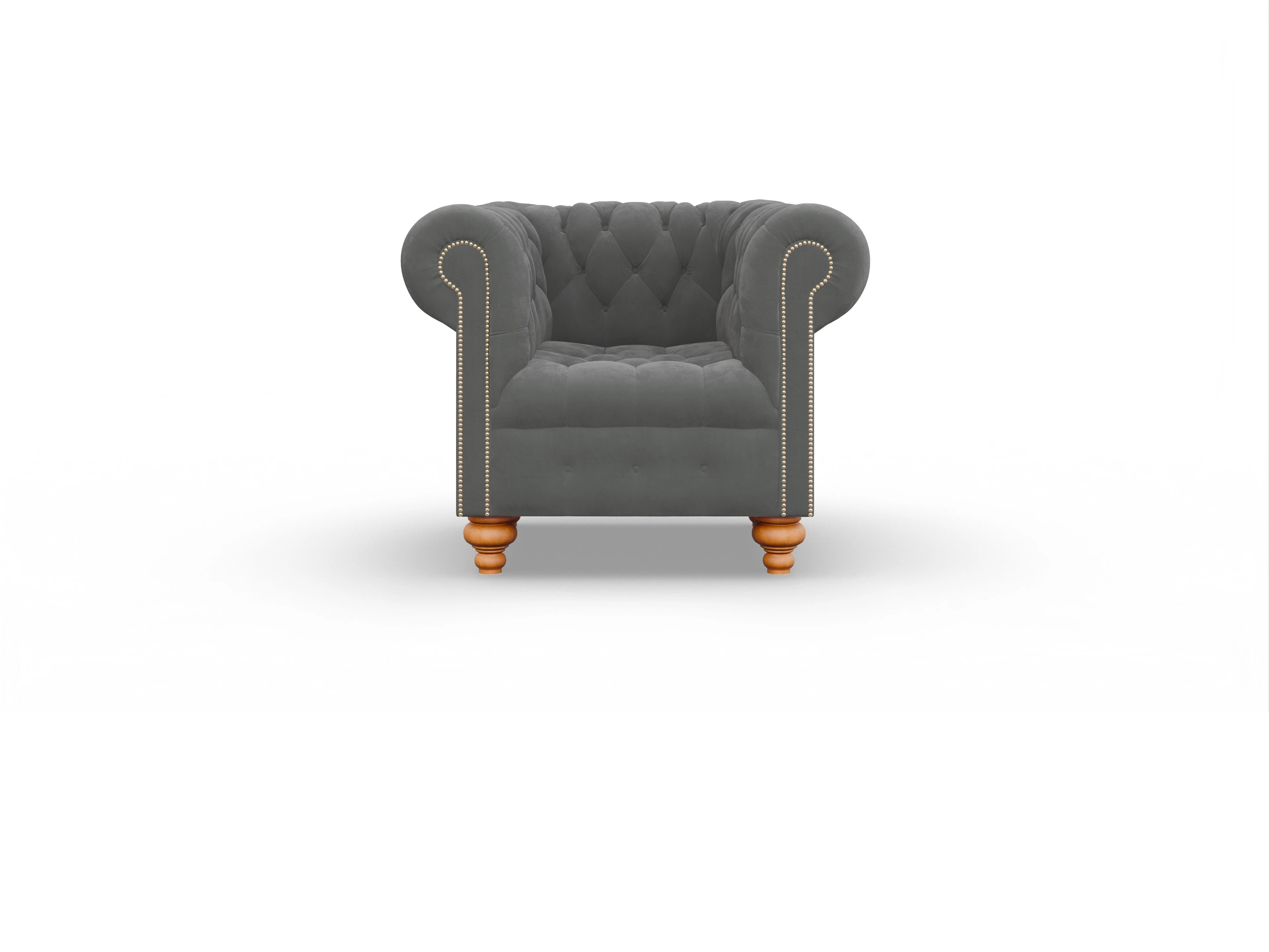 Ansicht des Produktes Liberty Chesterfield Sessel in Stoff Grau