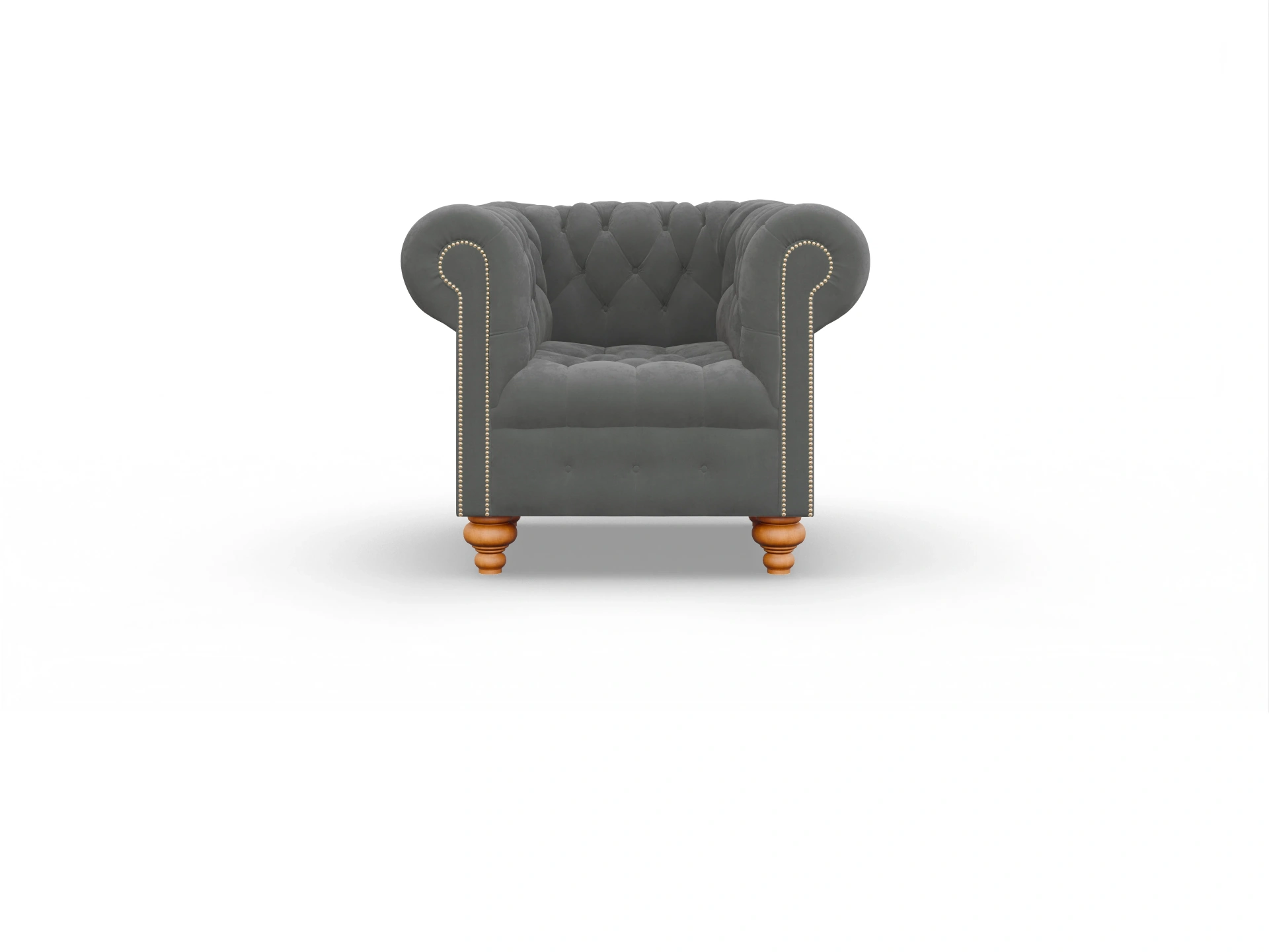 Ansicht des Produktes Liberty Chesterfield Sessel in Stoff Grau