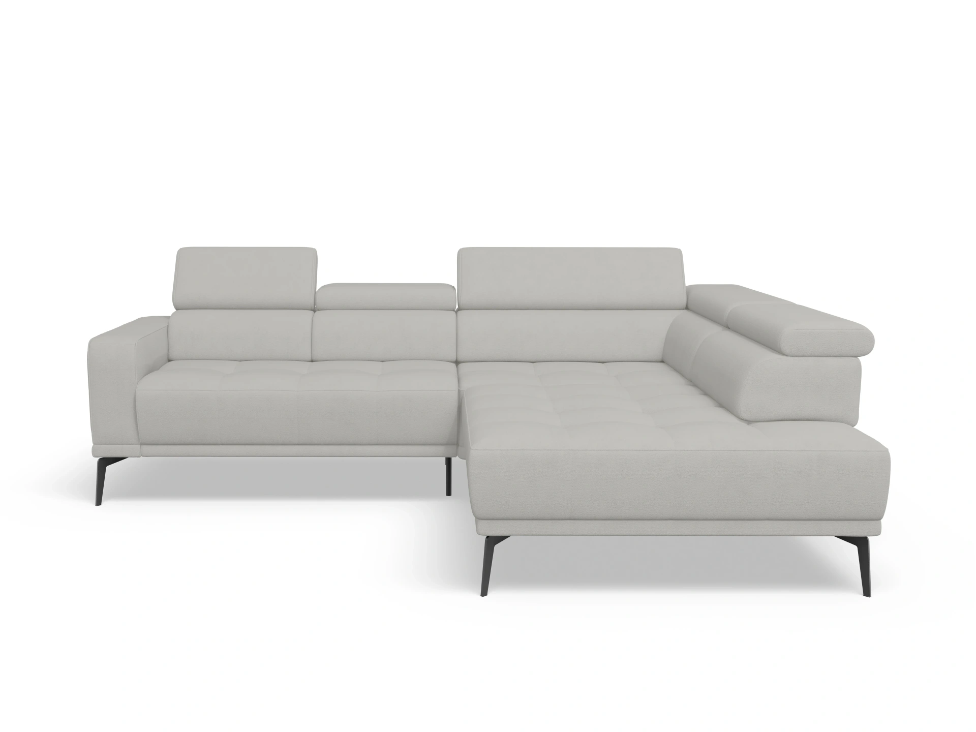 Ansicht des Produktes Marco Ecksofa rechts Abschluss offen in Stoff Beige