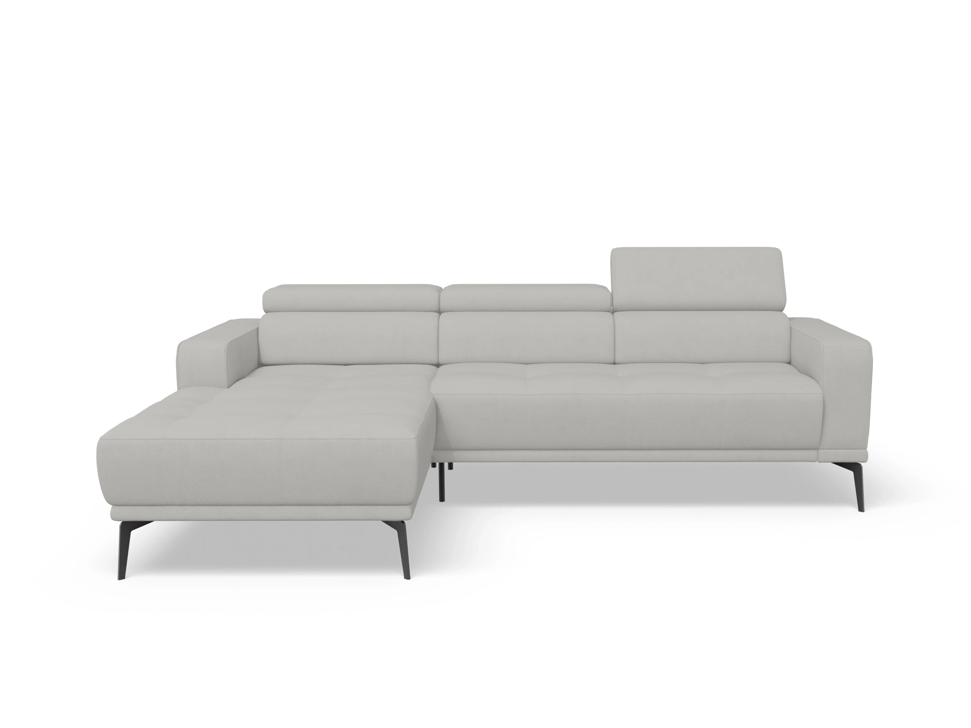 Ansicht des Produktes Marco Ecksofa links Abschluss offen in Stoff Beige