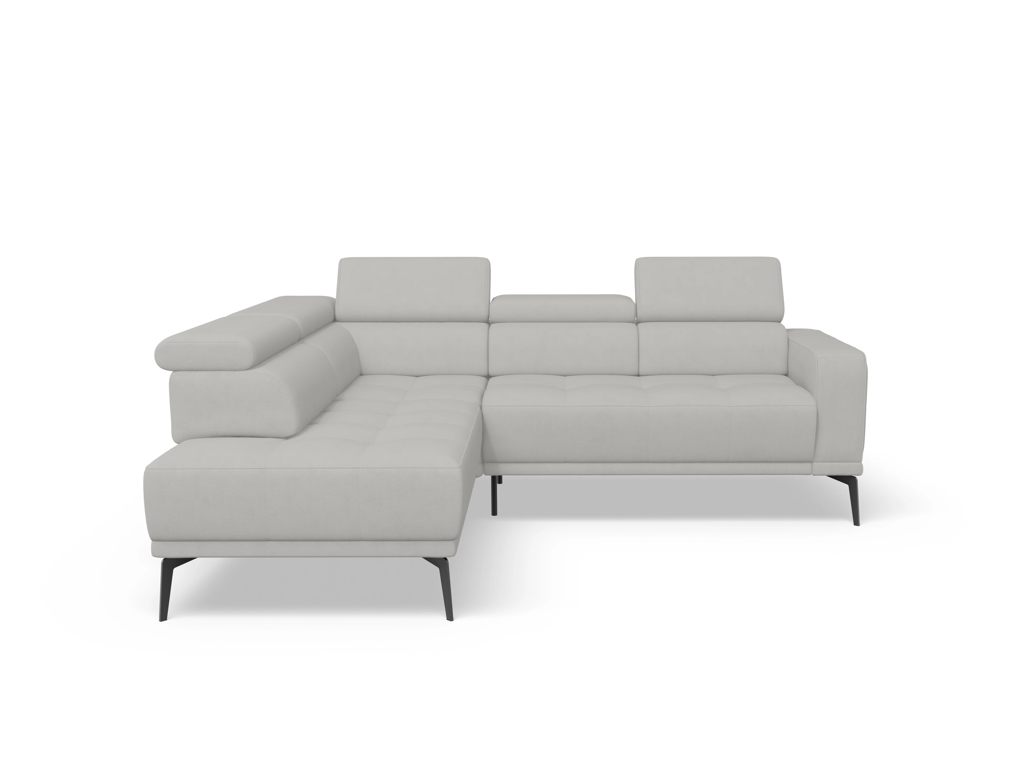 Ansicht des Produktes Marco Ecksofa links Abschluss offen in Stoff Beige