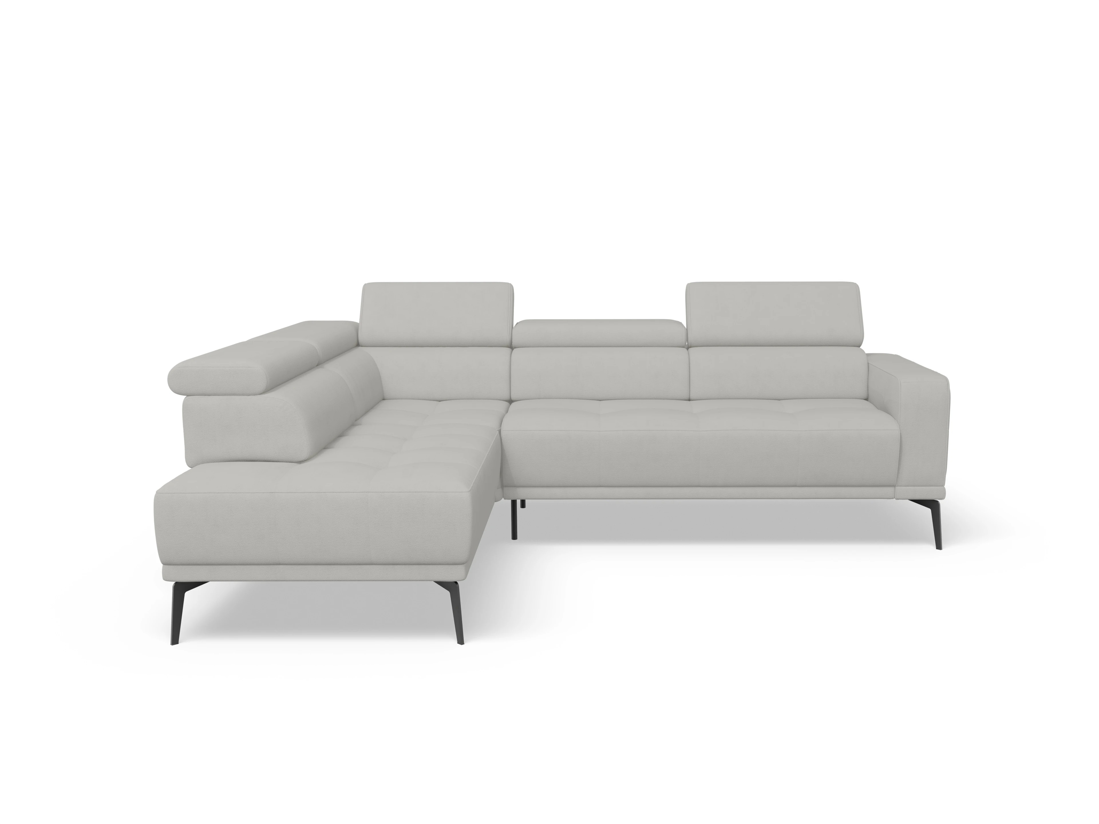 Ansicht des Produktes Marco Ecksofa links Abschluss offen in Stoff Beige