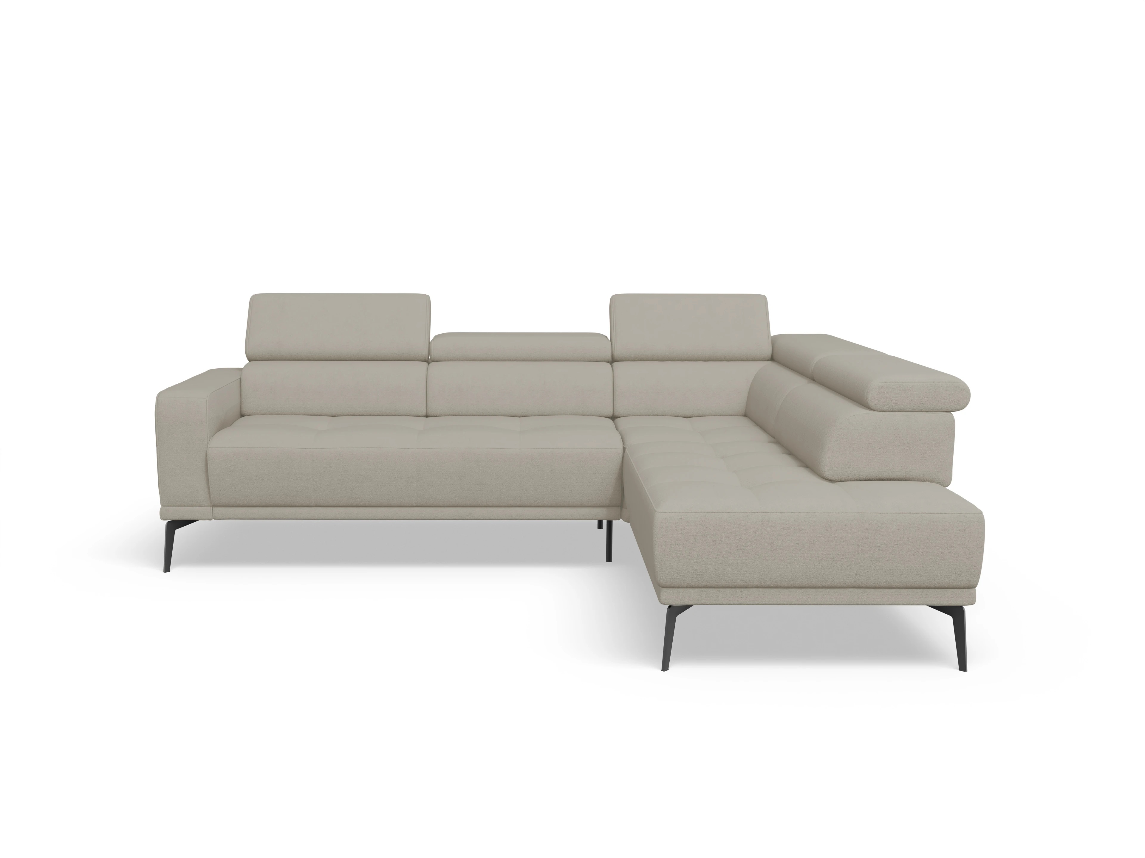 Ansicht des Produktes Marco Ecksofa rechts Abschluss offen in Stoff Beige