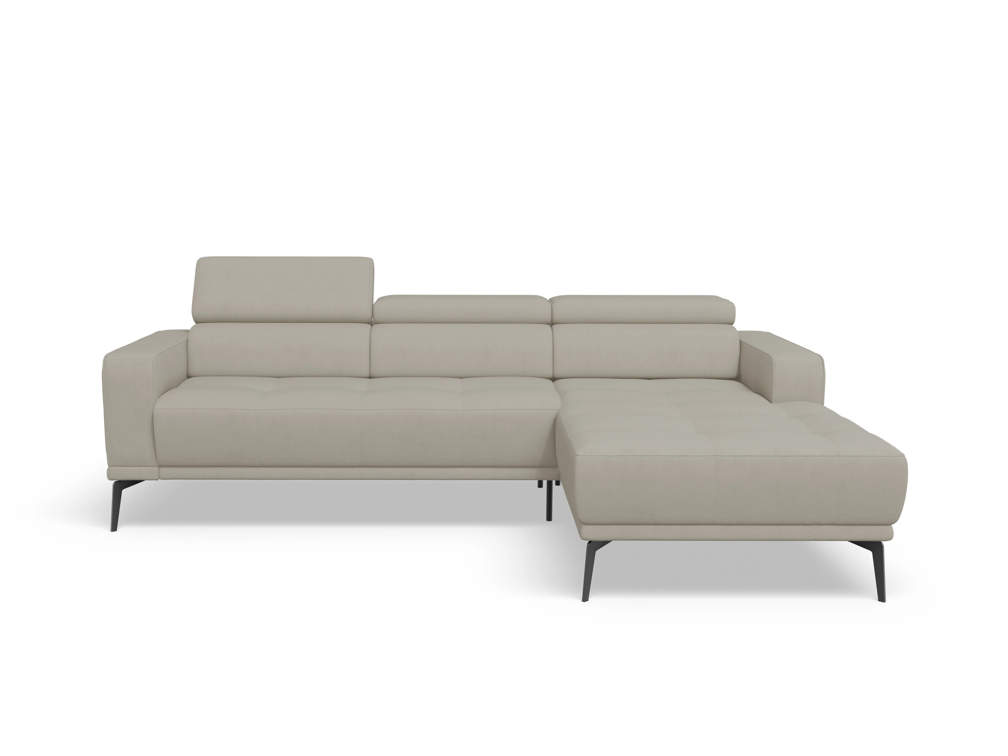 Ansicht des Produktes Marco Ecksofa rechts Abschluss offen in Stoff Beige