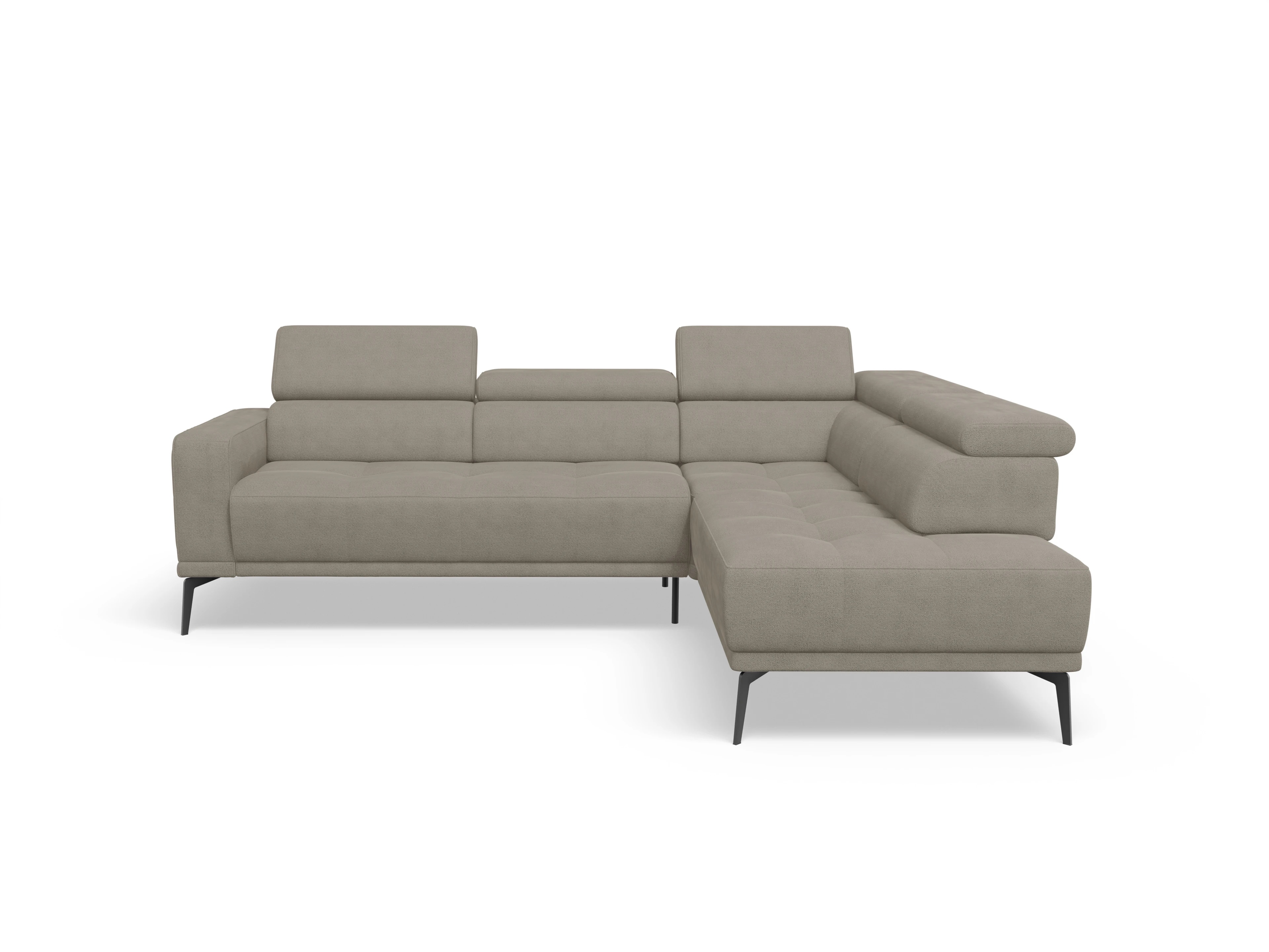 Ansicht des Produktes Marco Ecksofa rechts Abschluss offen in Stoff Braun
