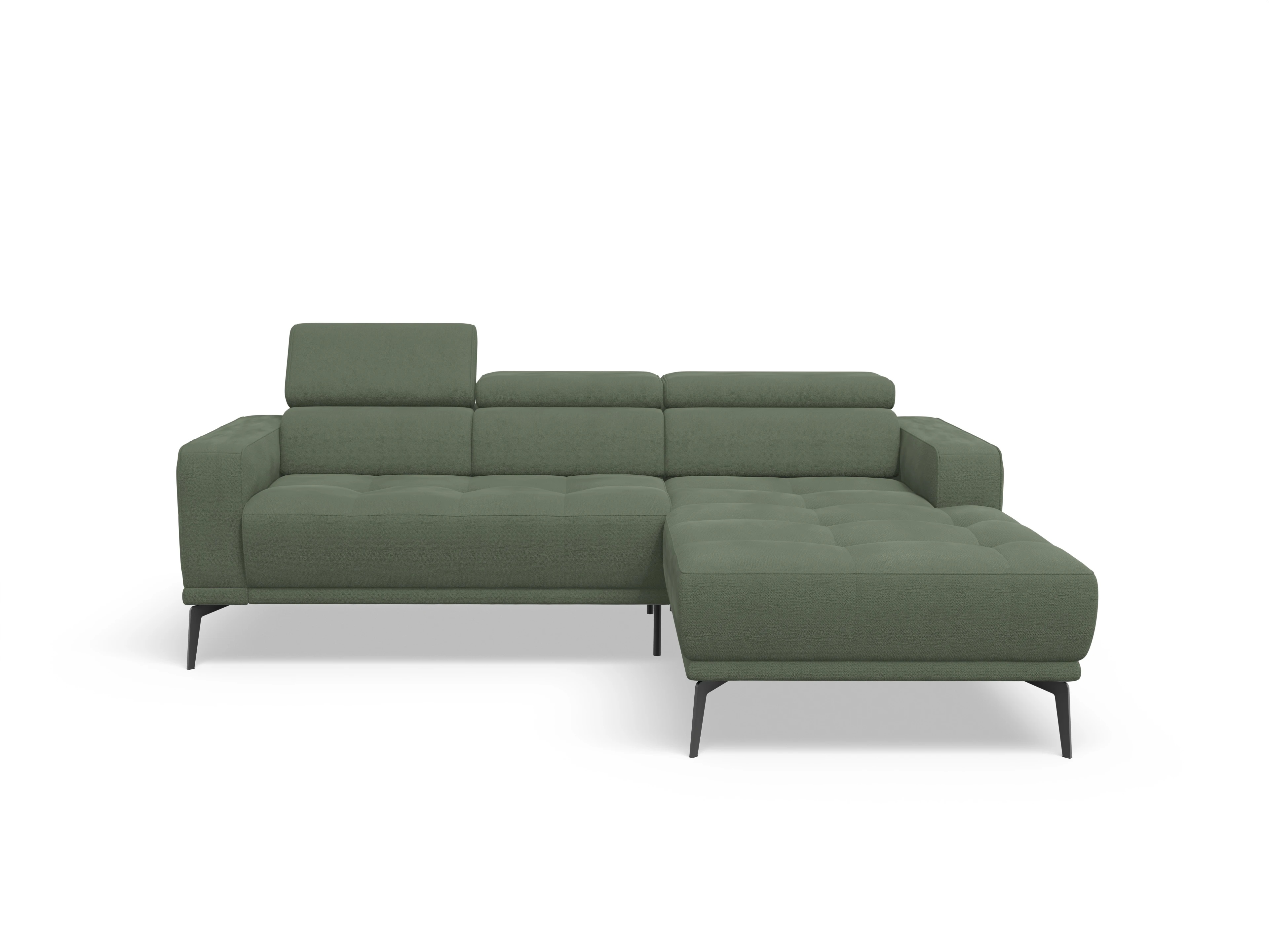 Ansicht des Produktes Marco Ecksofa rechts Abschluss offen in Stoff Grün