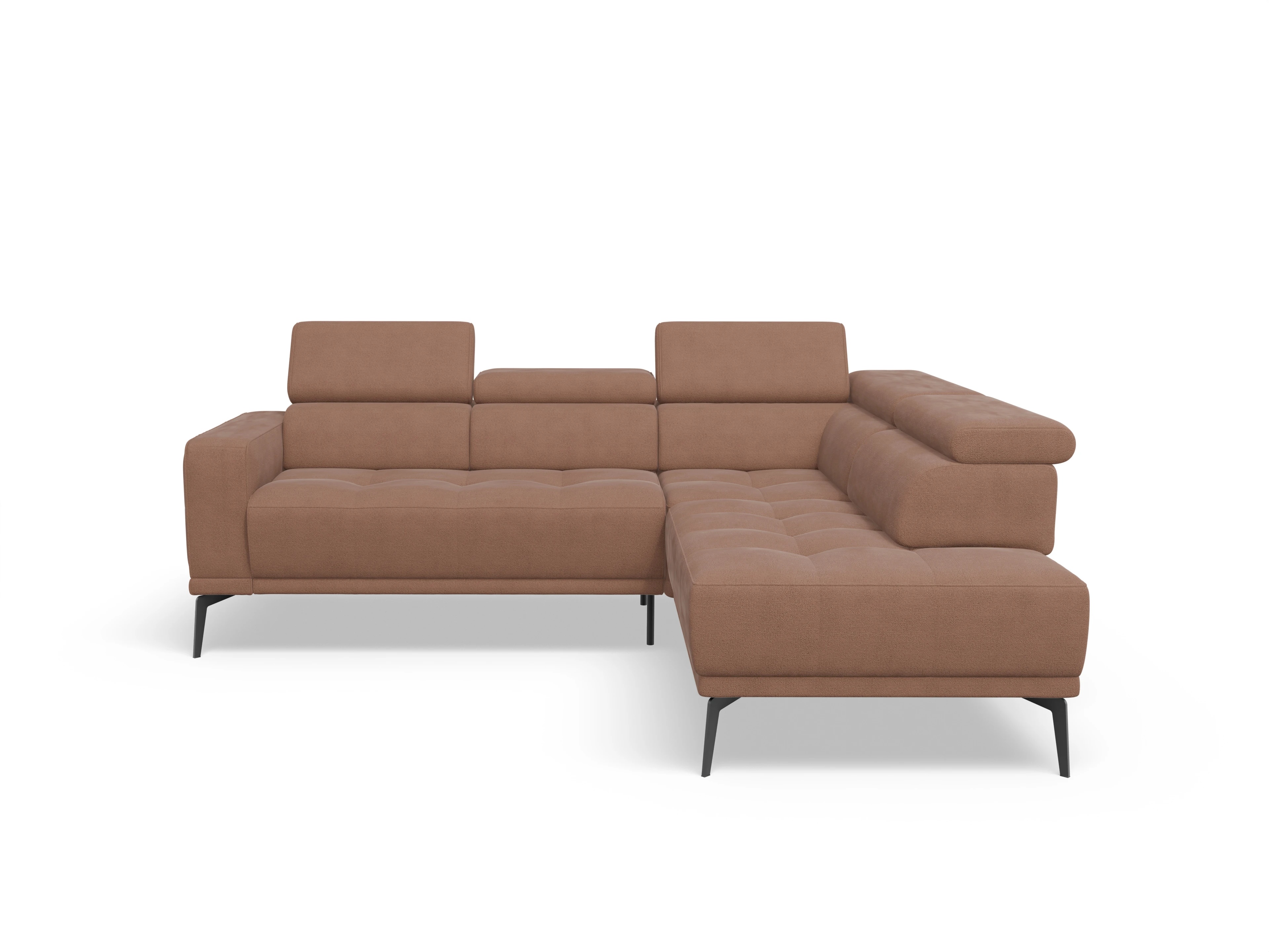 Ansicht des Produktes Marco Ecksofa rechts Abschluss offen in Stoff Orange