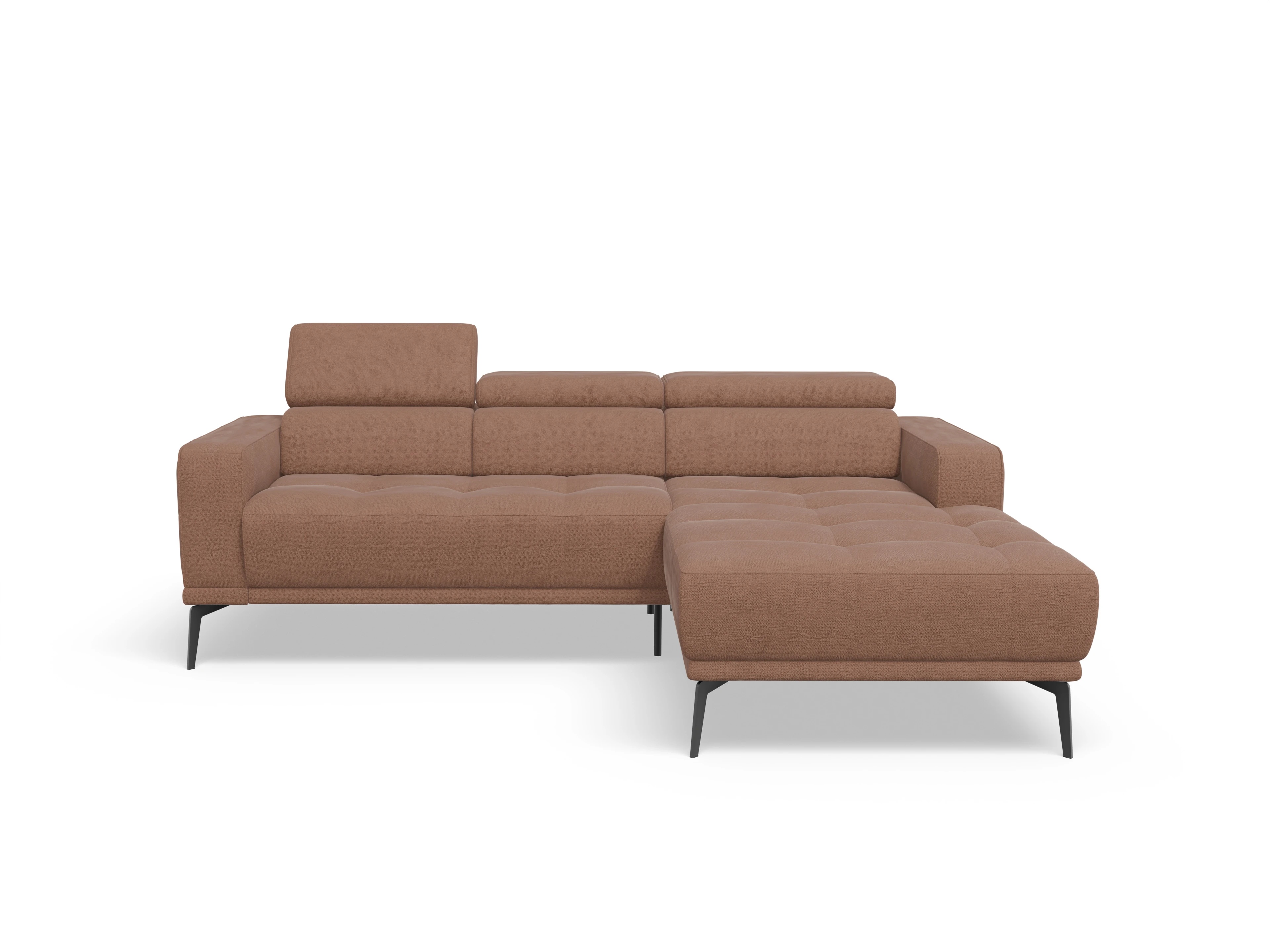 Ansicht des Produktes Marco Ecksofa rechts Abschluss offen in Stoff Orange