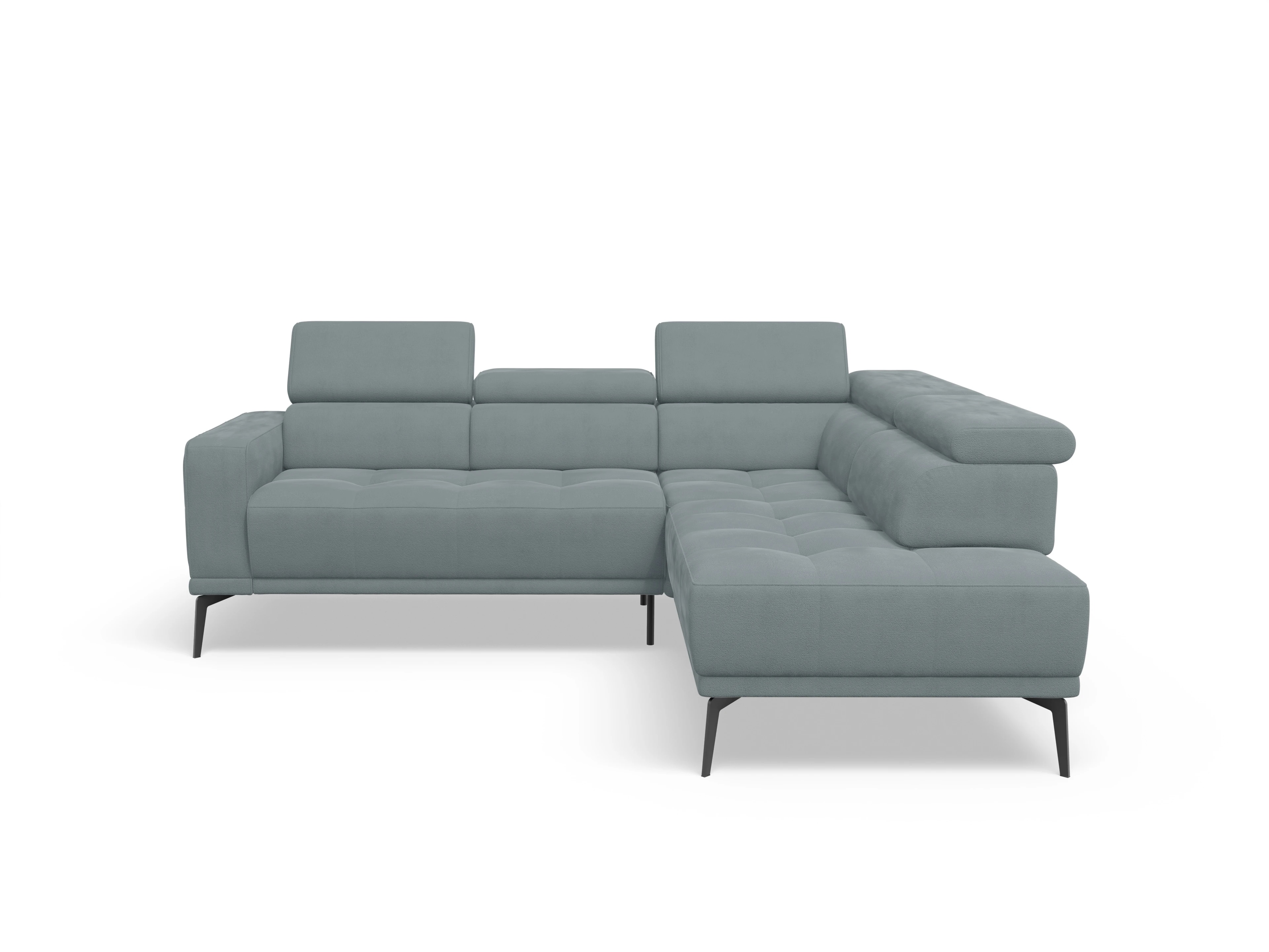 Marco Aho kl Small R Ansicht des Produktes Marco Ecksofa rechts Abschluss offen in Stoff Blau