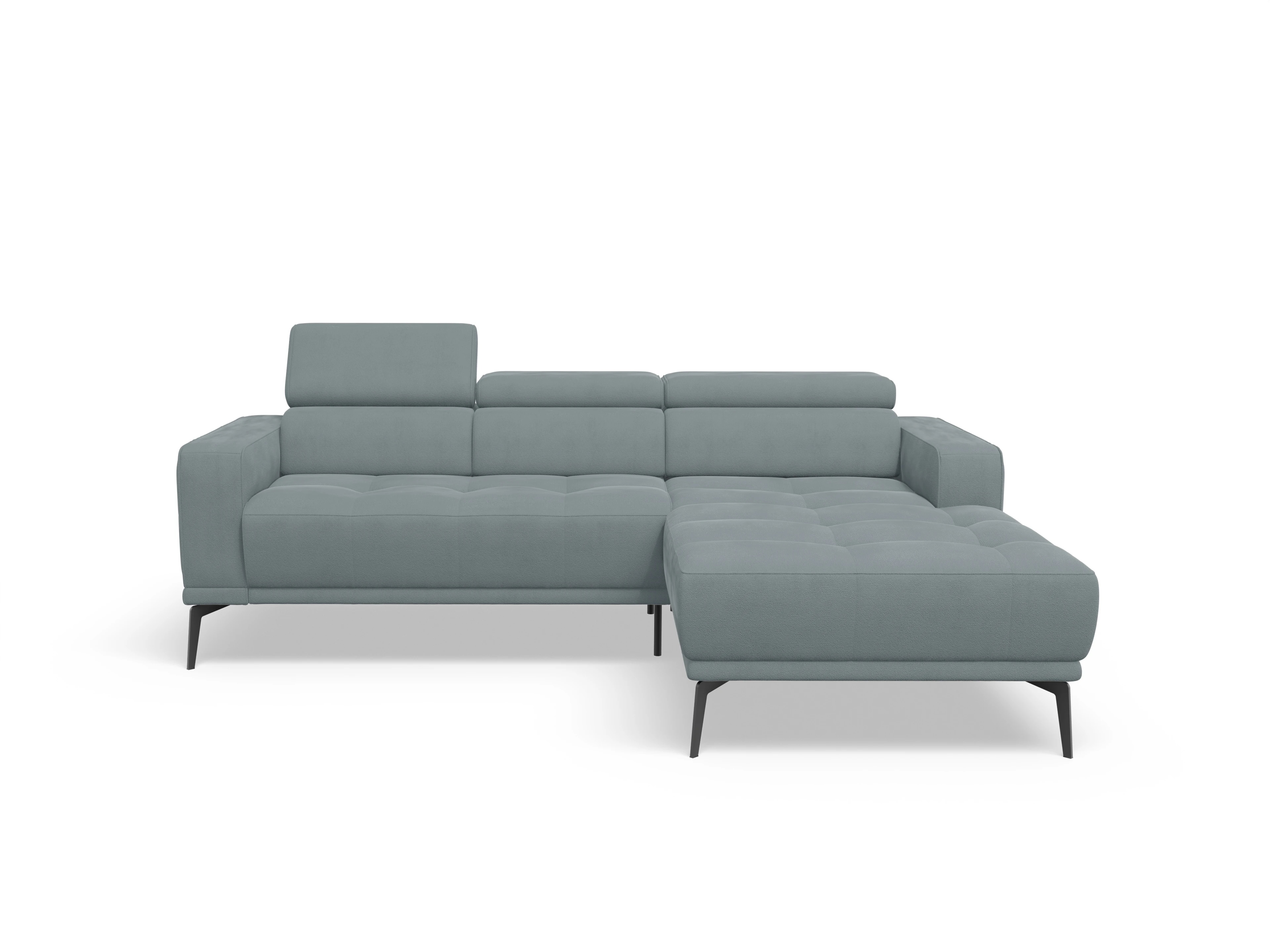 Ansicht des Produktes Marco Ecksofa rechts Abschluss offen in Stoff Blau