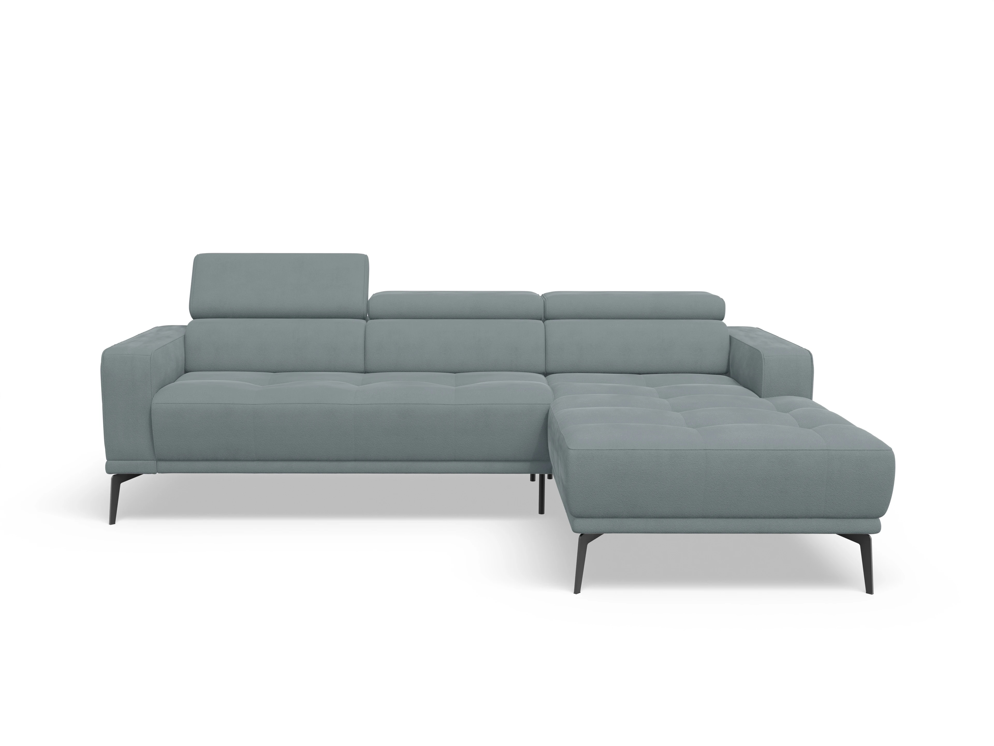 Marco LO Medium R Ansicht des Produktes Marco Ecksofa rechts Abschluss offen in Stoff Blau
