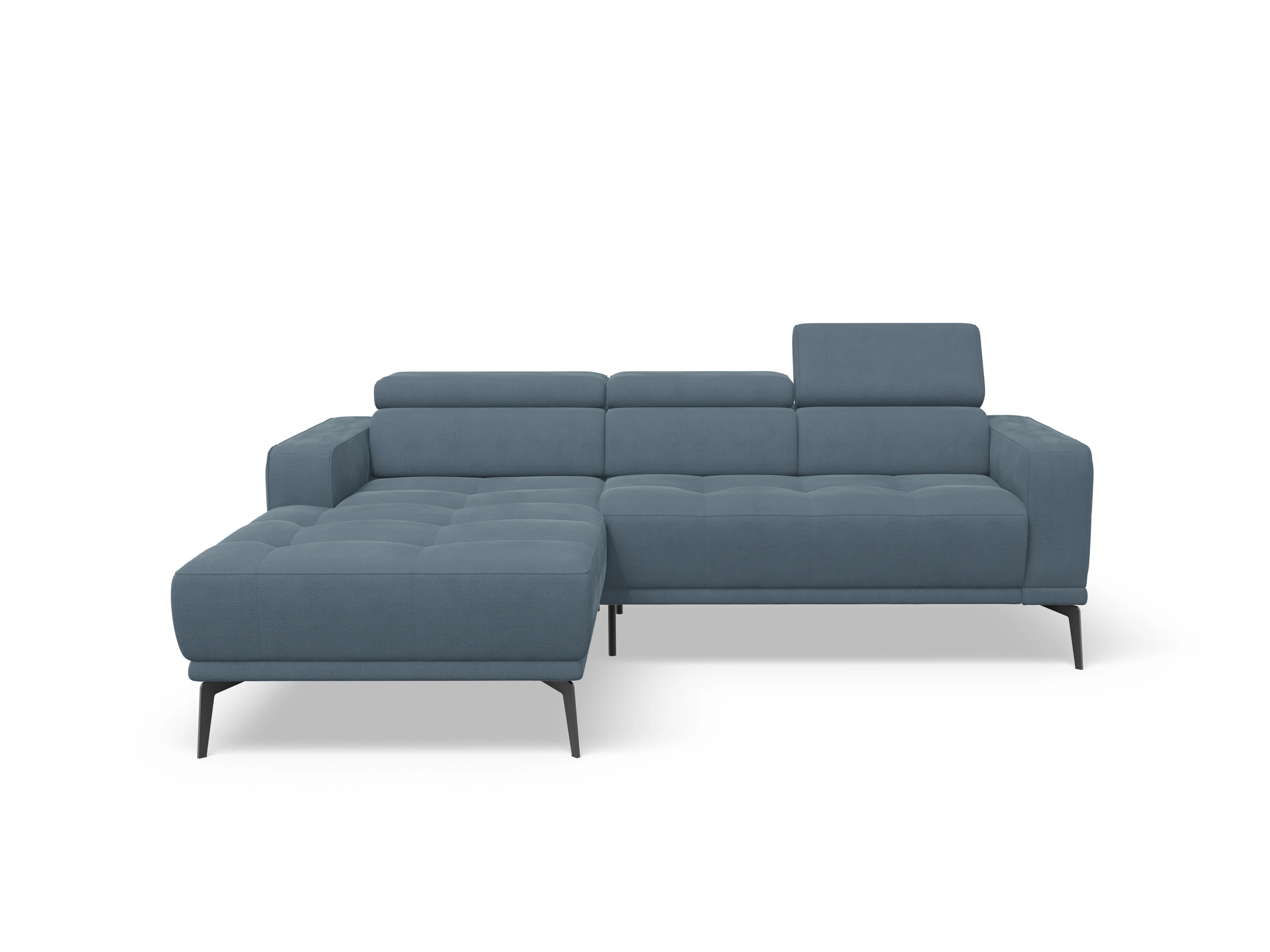 Ansicht des Produktes Marco Wohnlandschaft Armlehne rechts Abschluss offen links in Stoff Blau