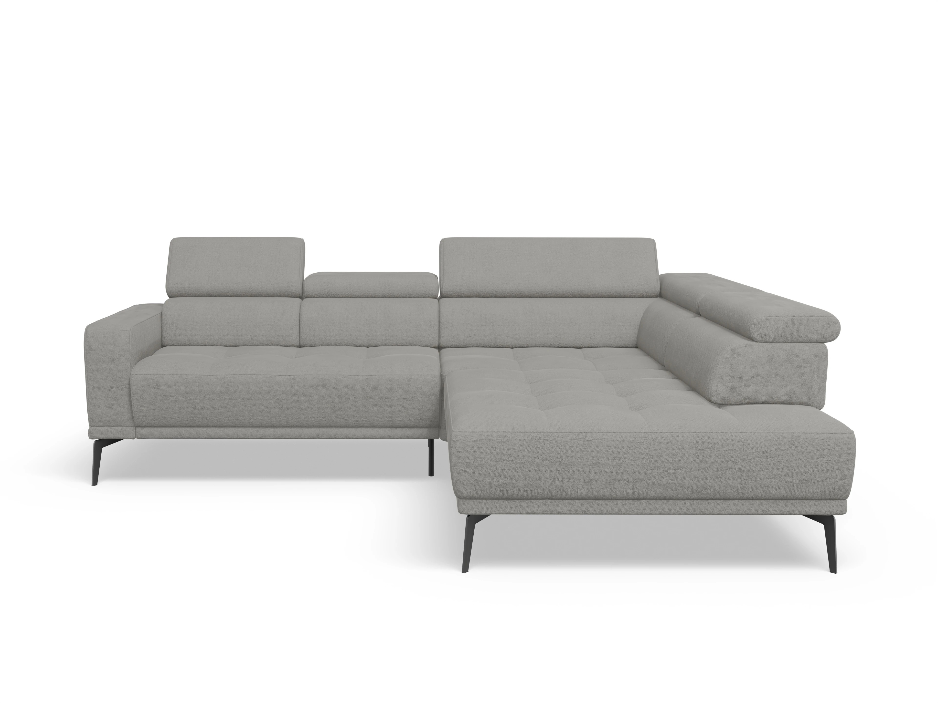 Ansicht des Produktes Marco Ecksofa rechts Abschluss offen in Stoff Grau