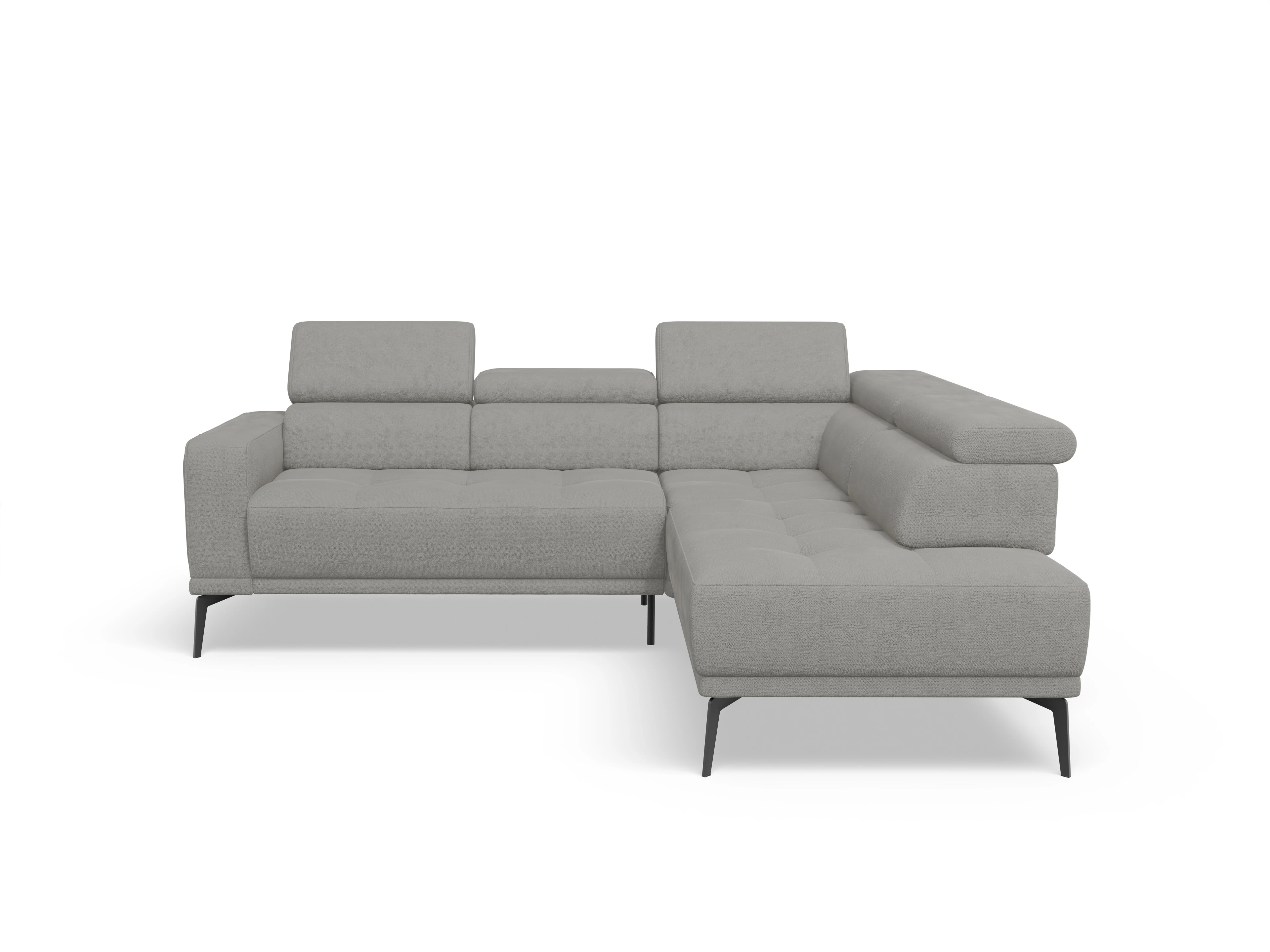 Marco Aho kl Small R Ansicht des Produktes Marco Ecksofa rechts Abschluss offen in Stoff Grau