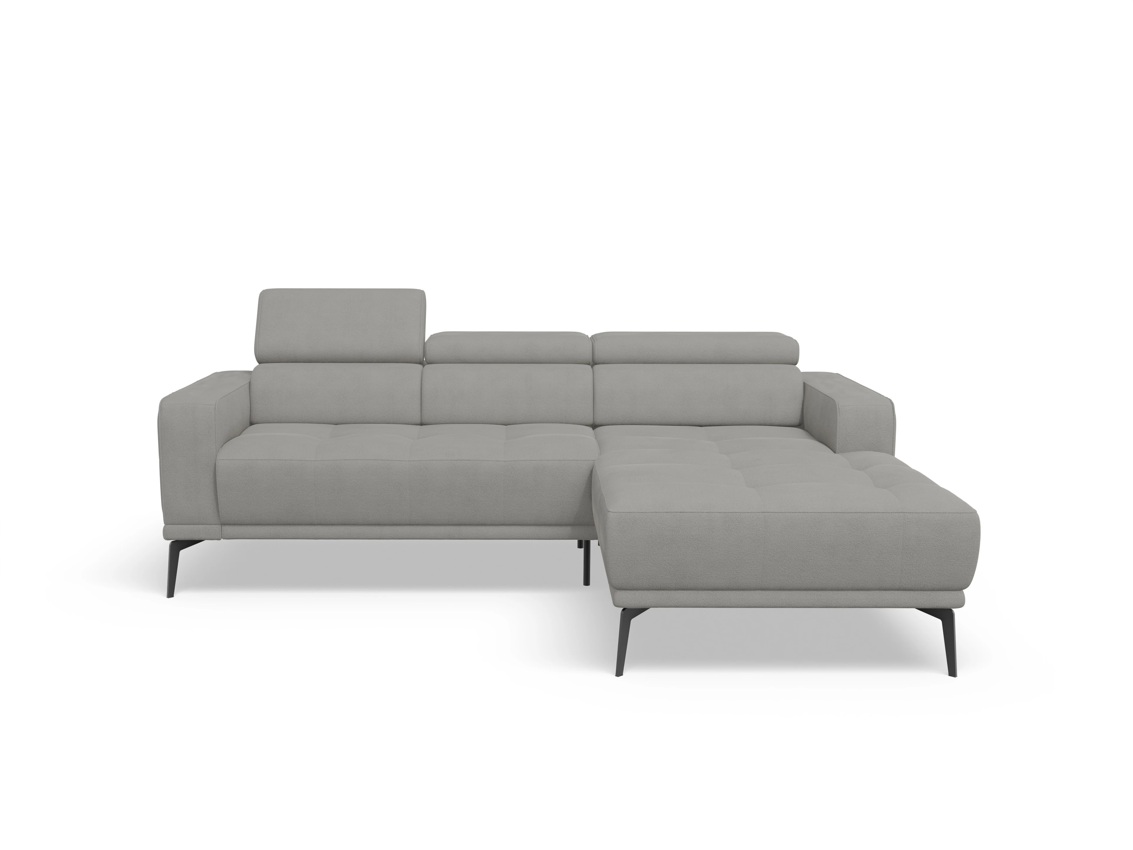 Ansicht des Produktes Marco Ecksofa rechts Abschluss offen in Stoff Grau