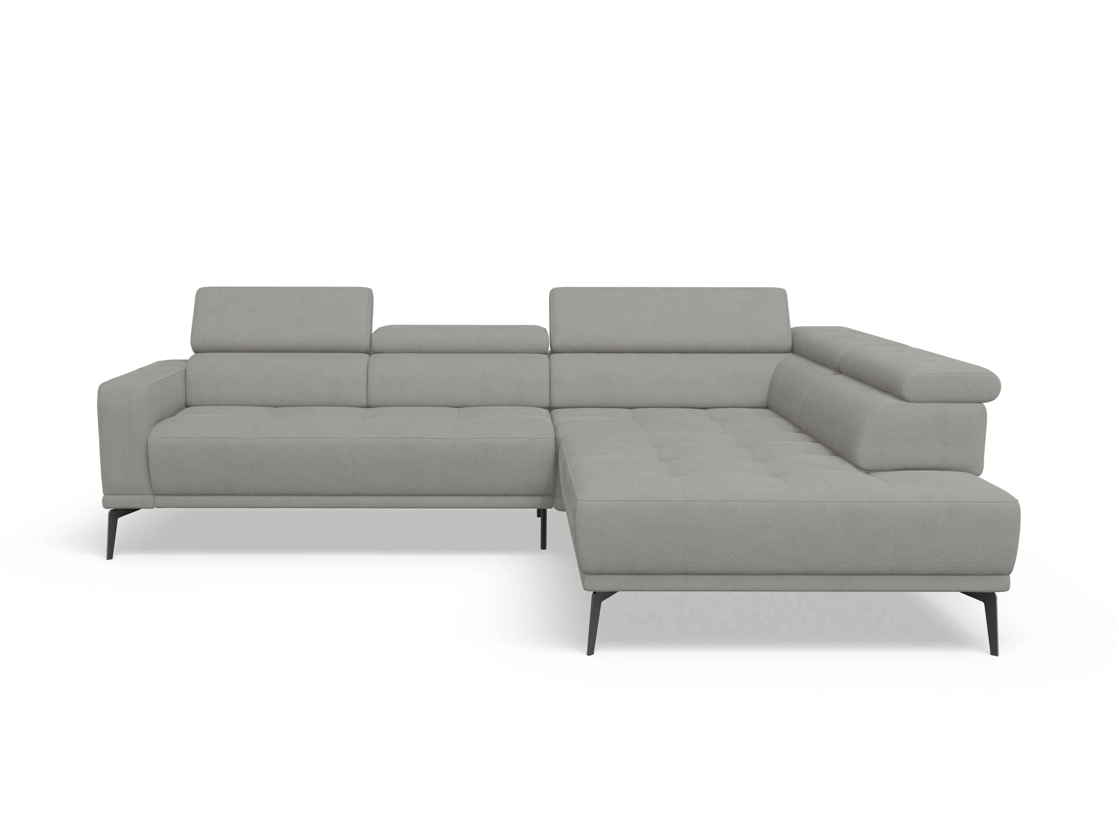 Ansicht des Produktes Marco Ecksofa rechts Abschluss offen in Stoff Grau