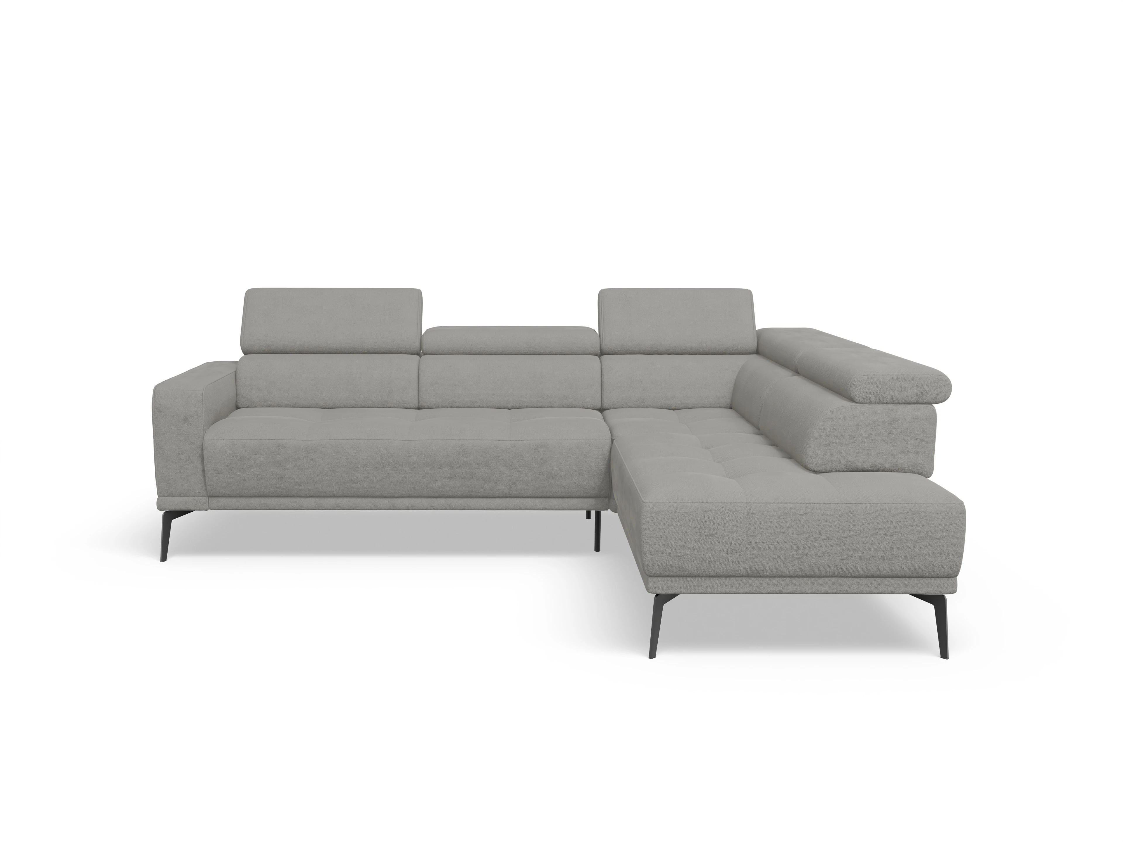 Ansicht des Produktes Marco Ecksofa rechts Abschluss offen in Stoff Grau