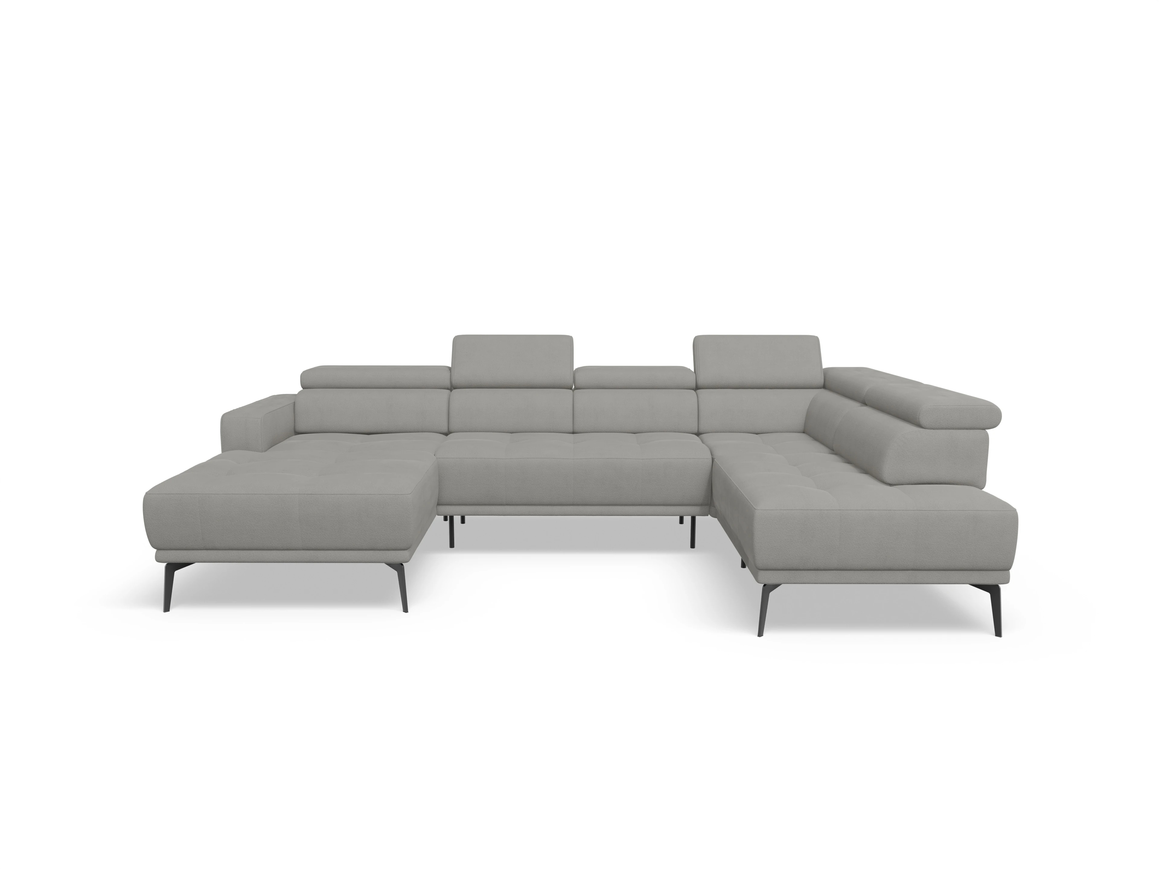 Ansicht des Produktes Marco Wohnlandschaft offen beidseitig in Stoff Grau