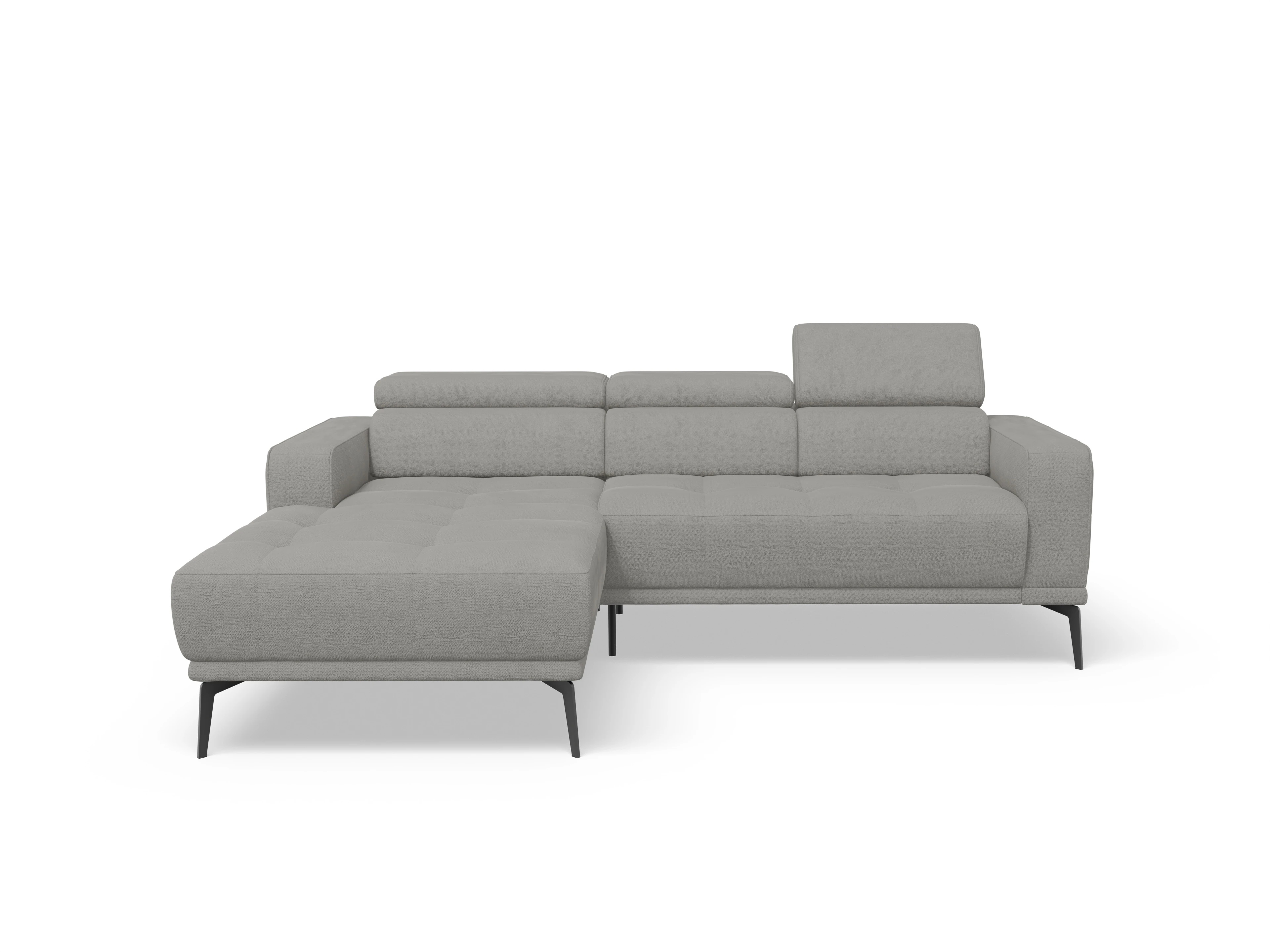 Ansicht des Produktes Marco Wohnlandschaft Armlehne rechts Abschluss offen links in Stoff Grau