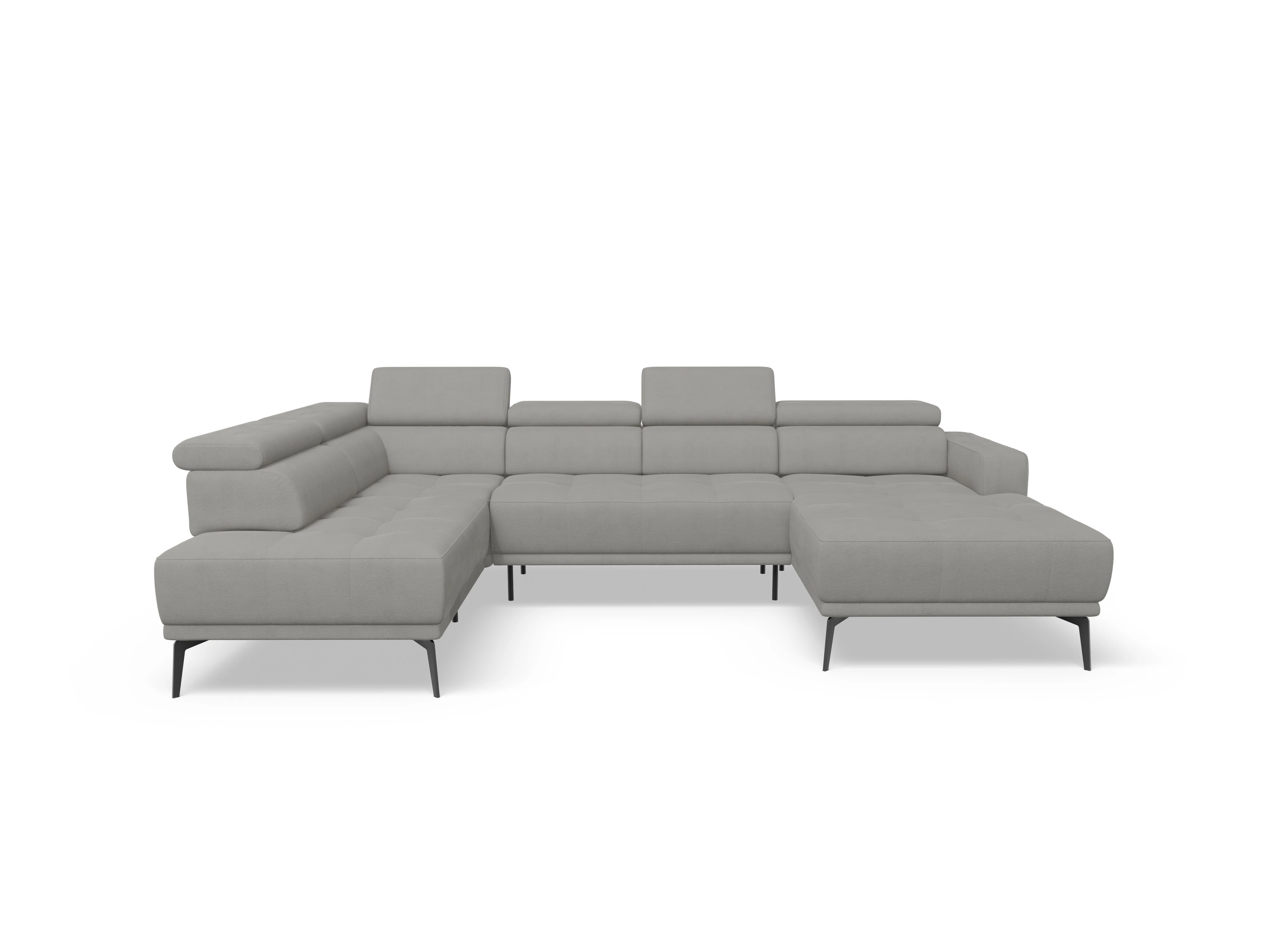 Ansicht des Produktes Marco Wohnlandschaft offen beidseitig in Stoff Grau