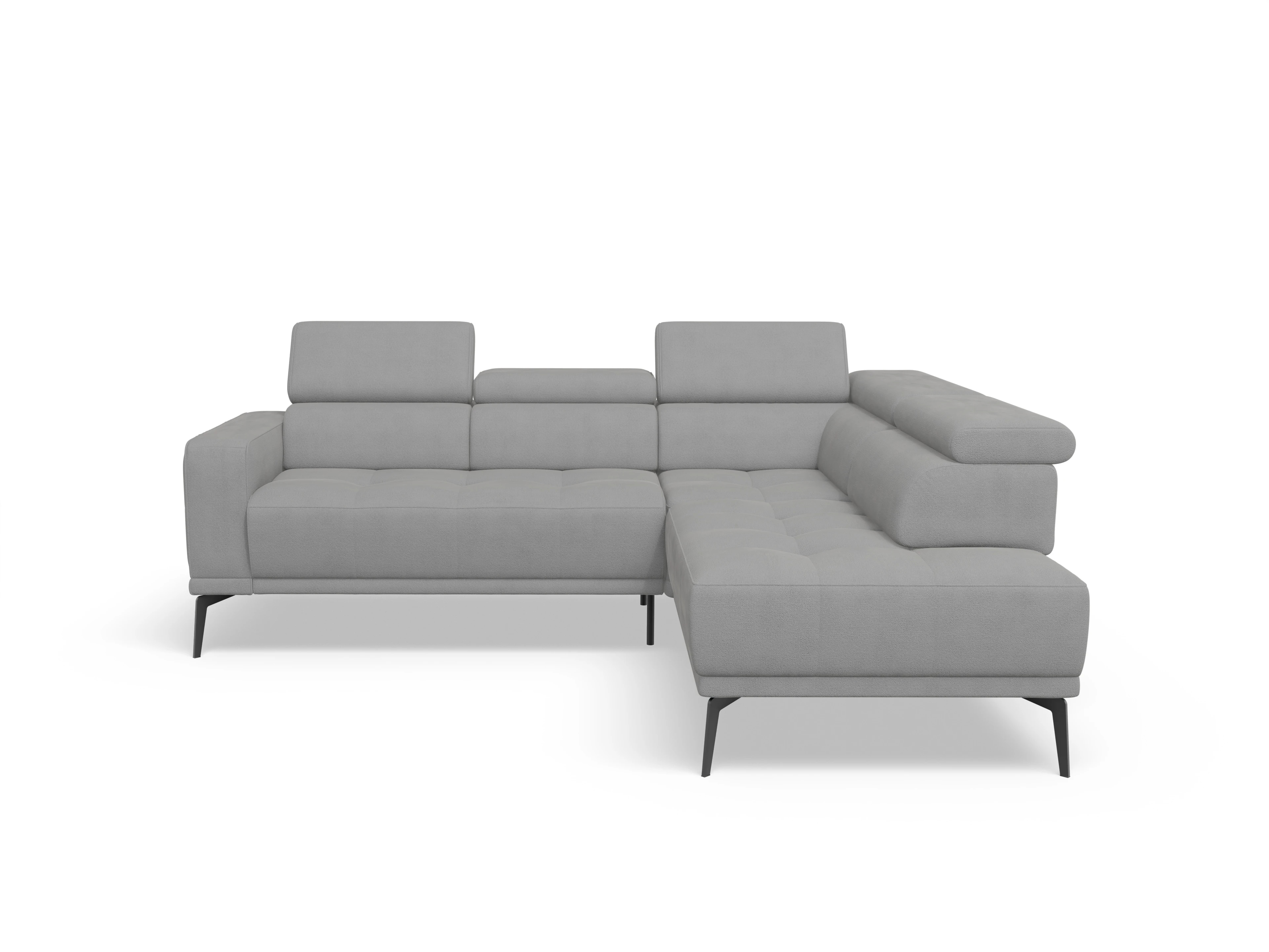 Ansicht des Produktes Marco Ecksofa rechts Abschluss offen in Stoff Grau
