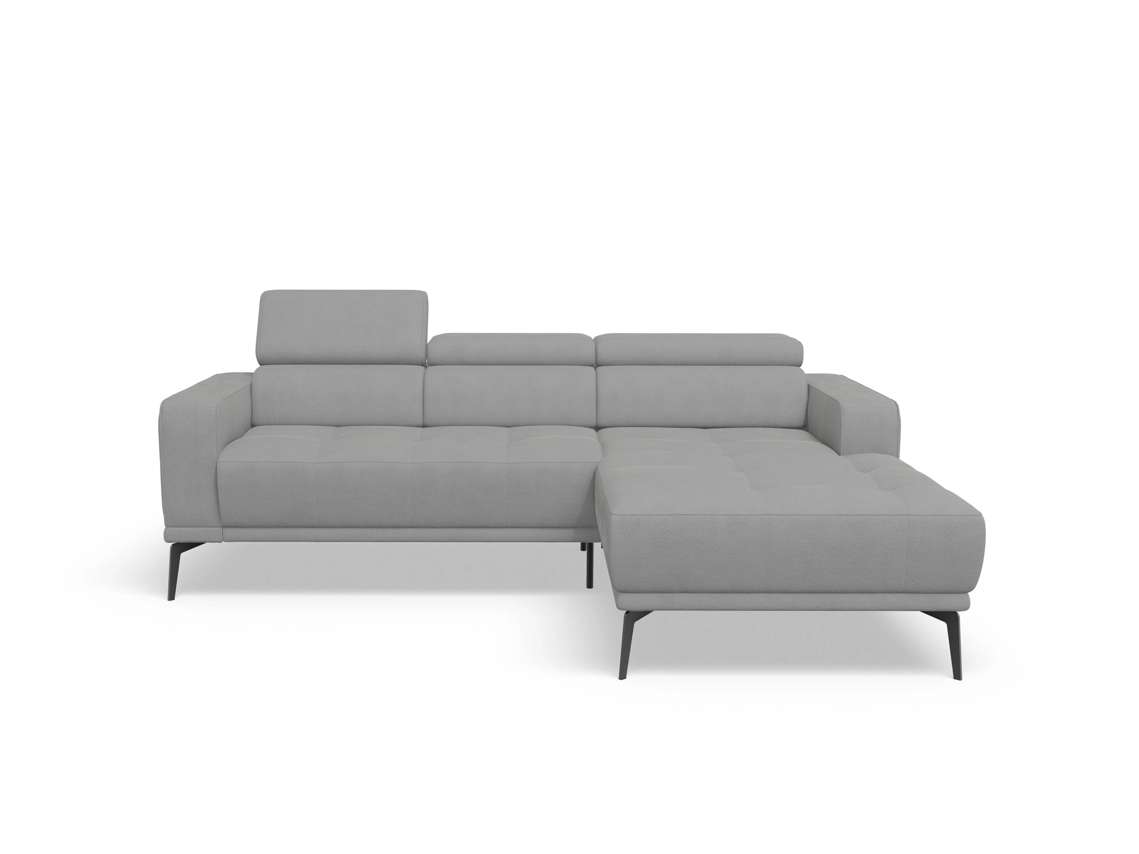 Ansicht des Produktes Marco Ecksofa rechts Abschluss offen in Stoff Grau