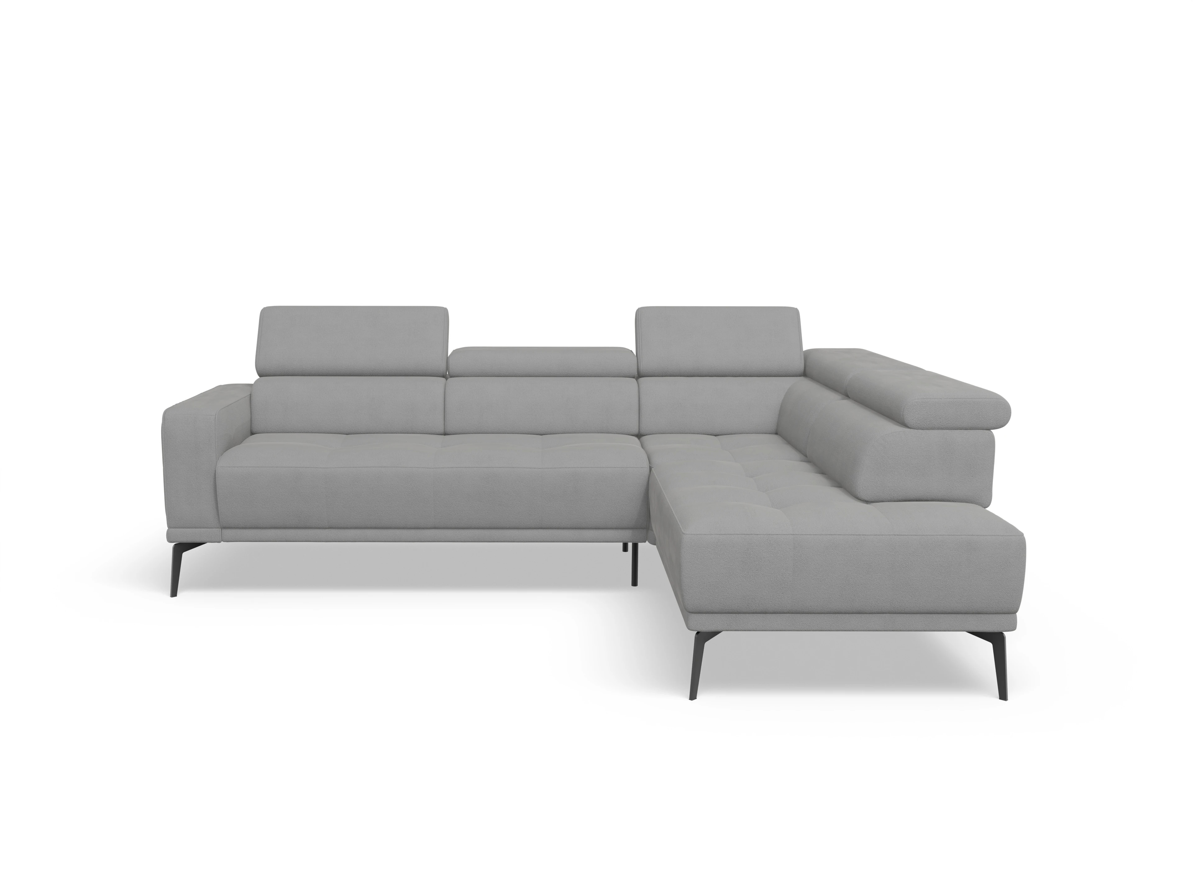 Ansicht des Produktes Marco Ecksofa rechts Abschluss offen in Stoff Grau