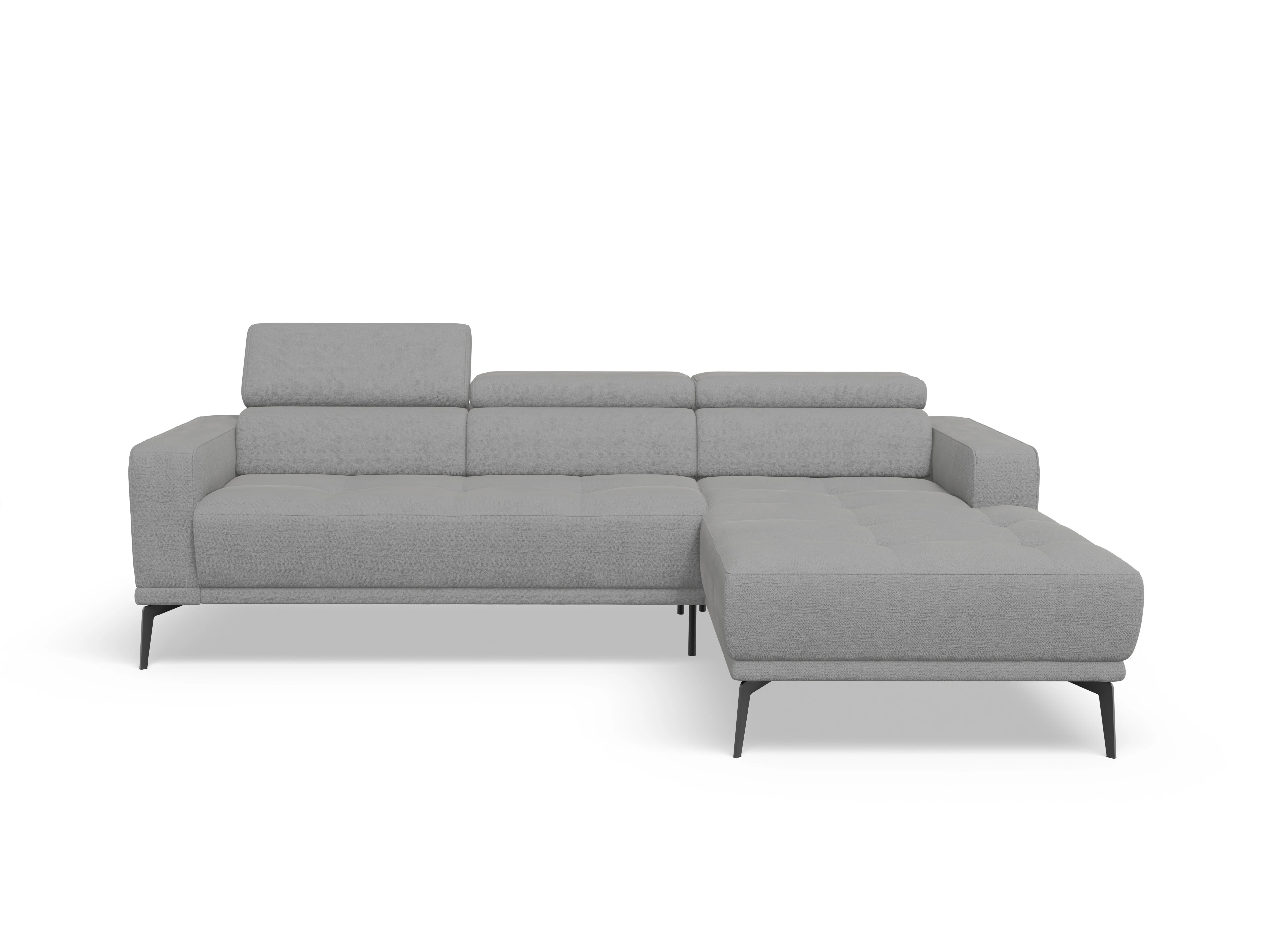 Ansicht des Produktes Marco Ecksofa rechts Abschluss offen in Stoff Grau